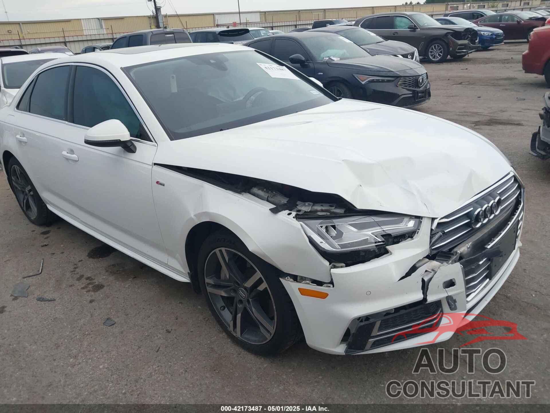 AUDI A4 2017 - WAUENAF48HN034366