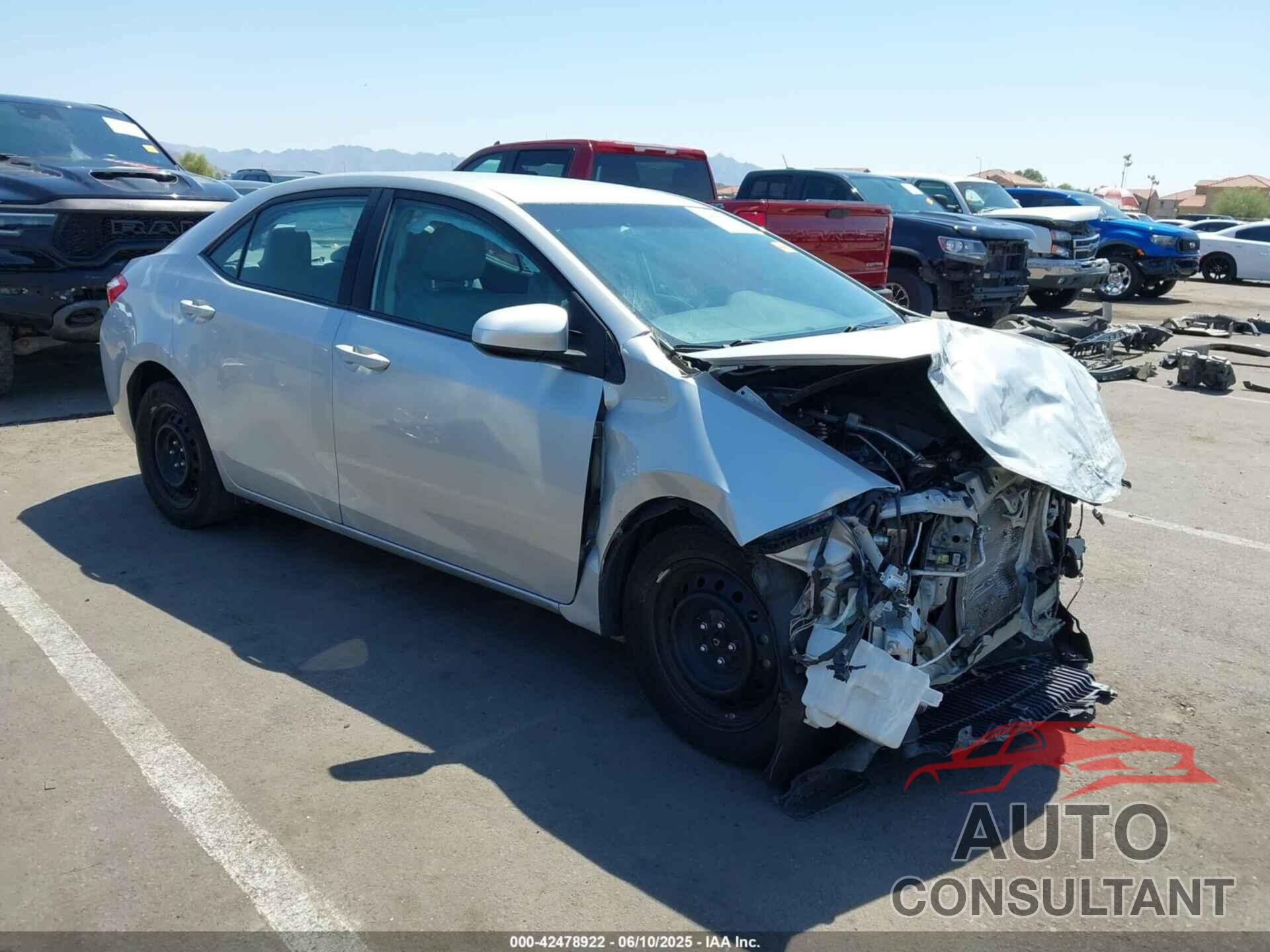 TOYOTA COROLLA 2016 - 2T1BURHE3GC599462