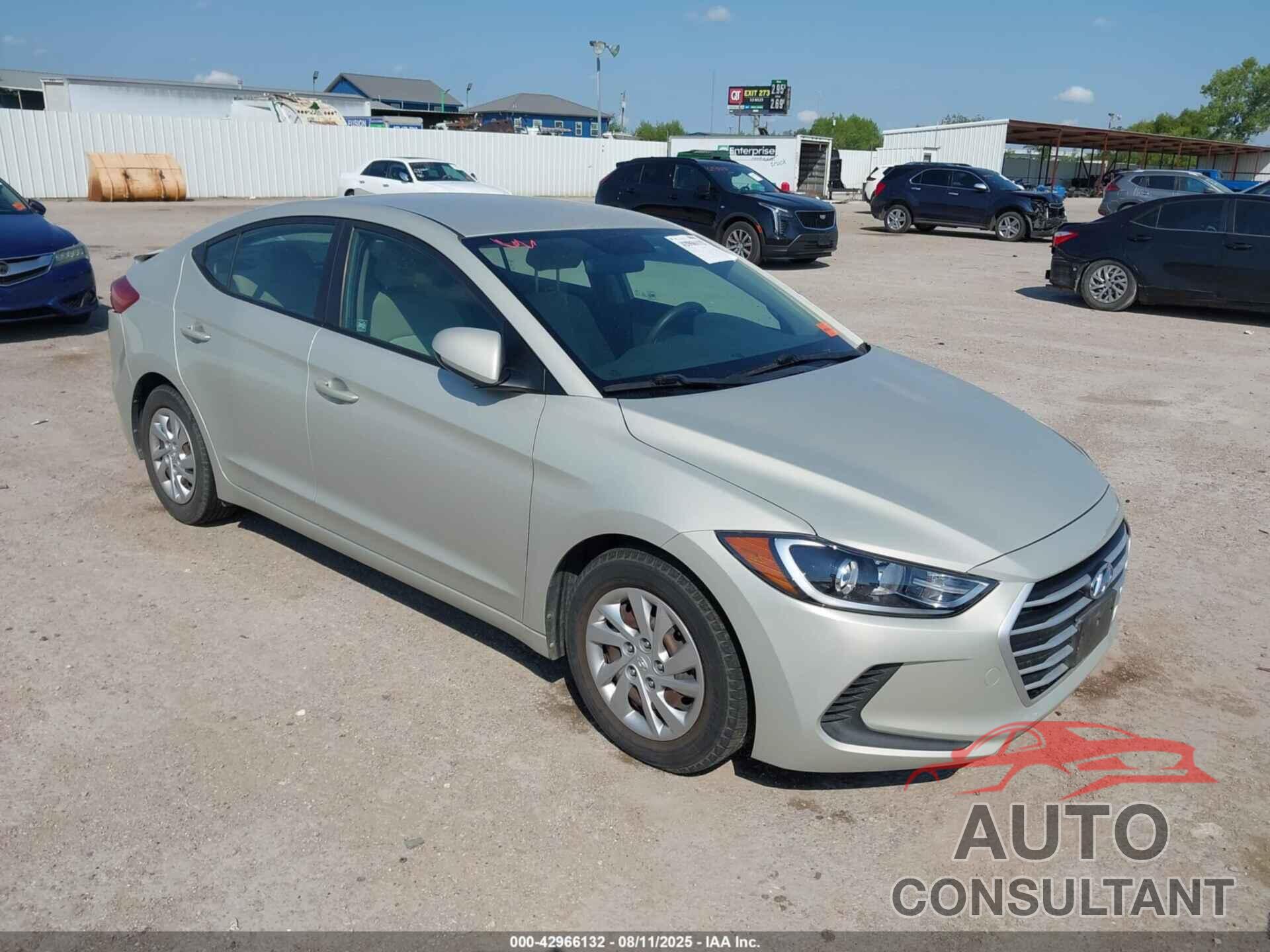 HYUNDAI ELANTRA 2017 - KMHD74LF6HU391997
