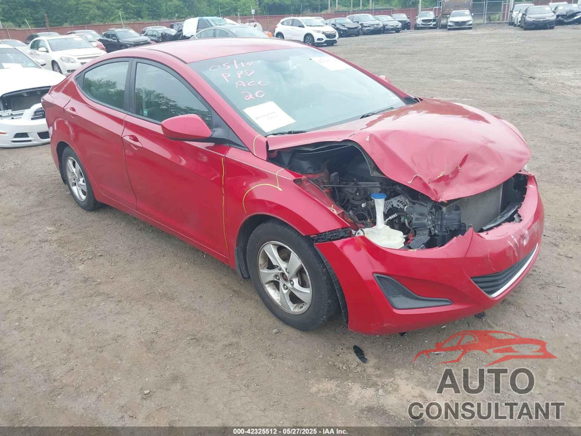 HYUNDAI ELANTRA 2015 - KMHDH4AE1FU415885