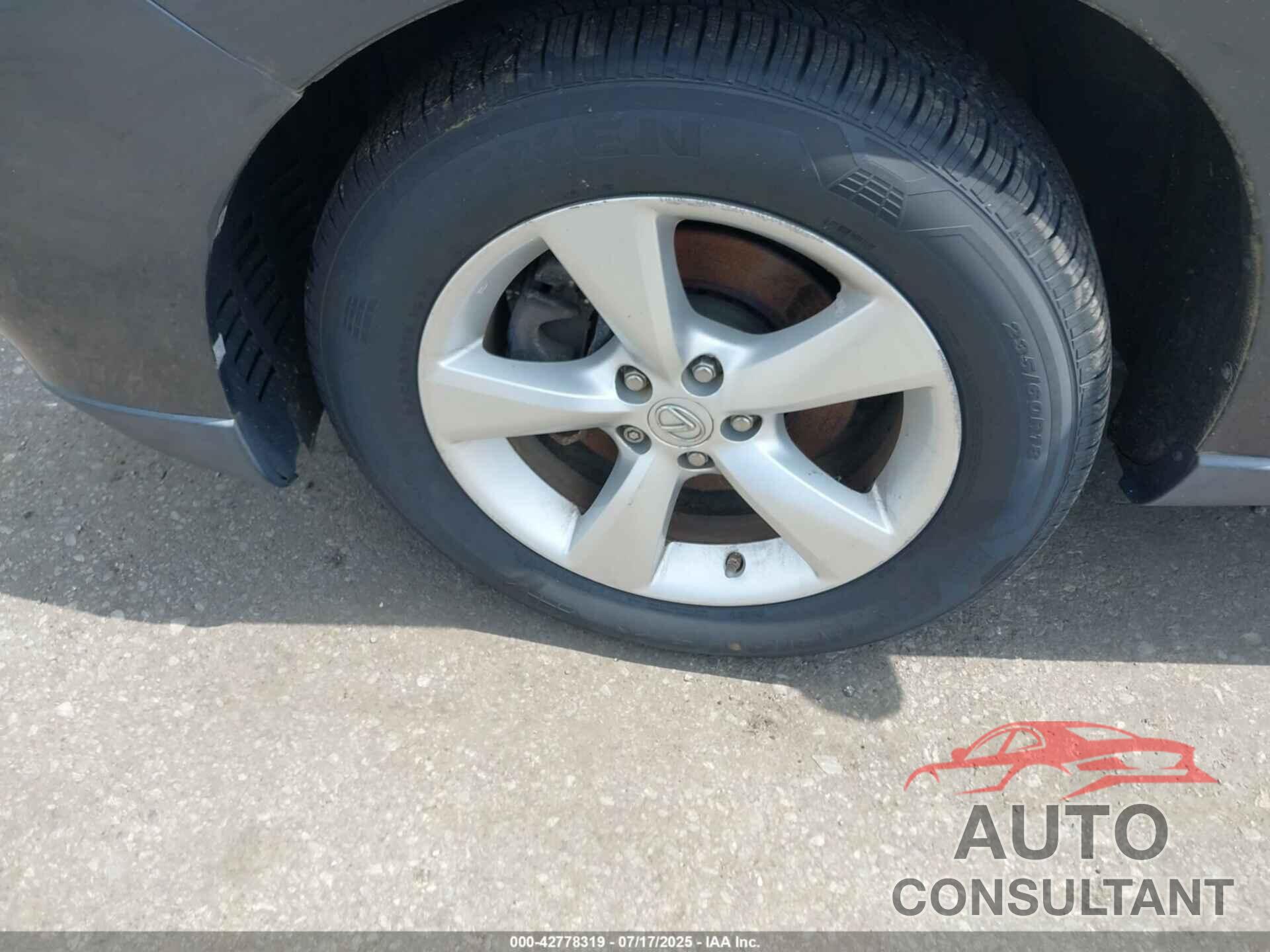 LEXUS RX 350 2010 - 2T2BK1BA5AC030838