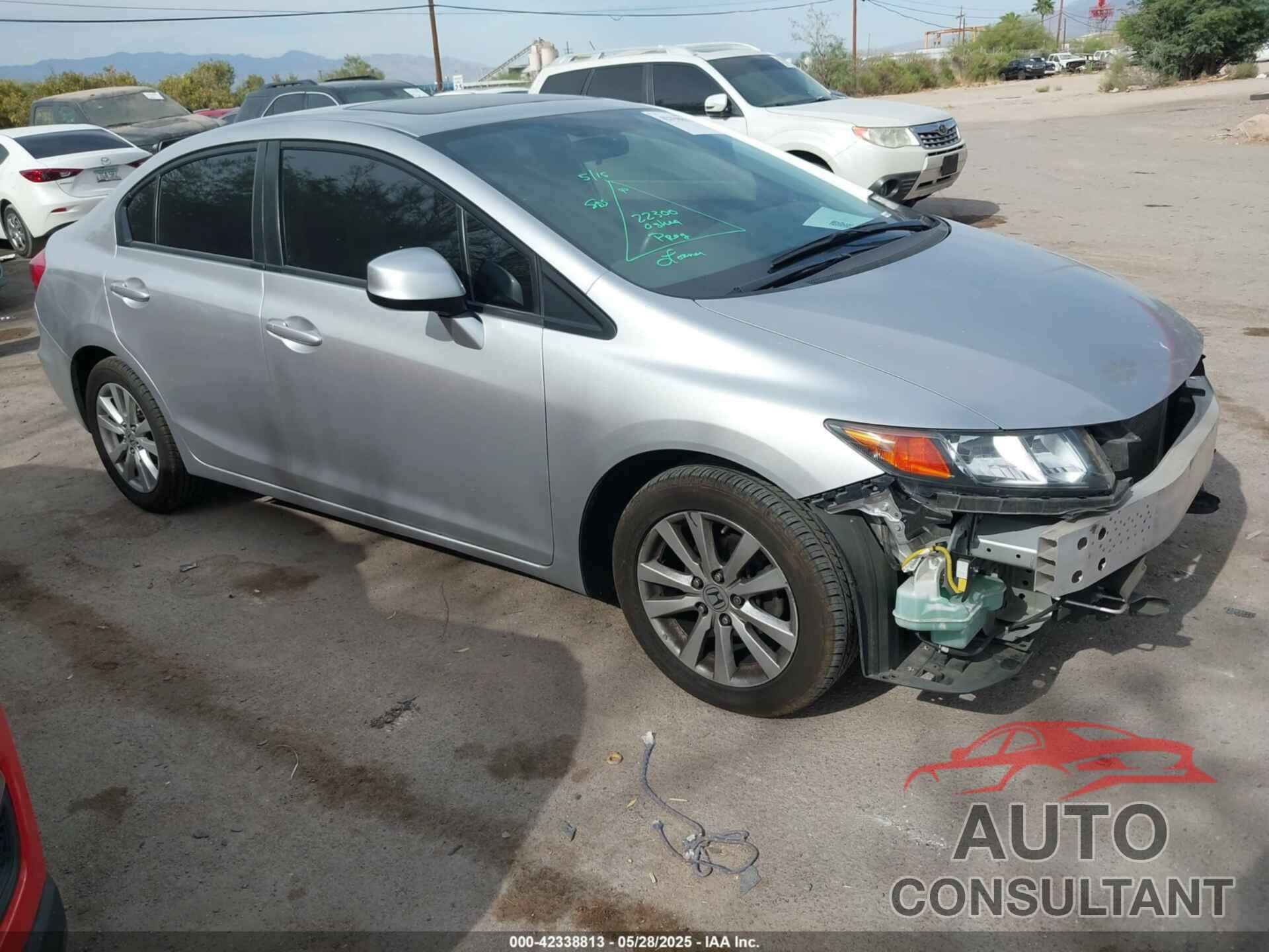 HONDA CIVIC 2012 - 19XFB2F88CE384229
