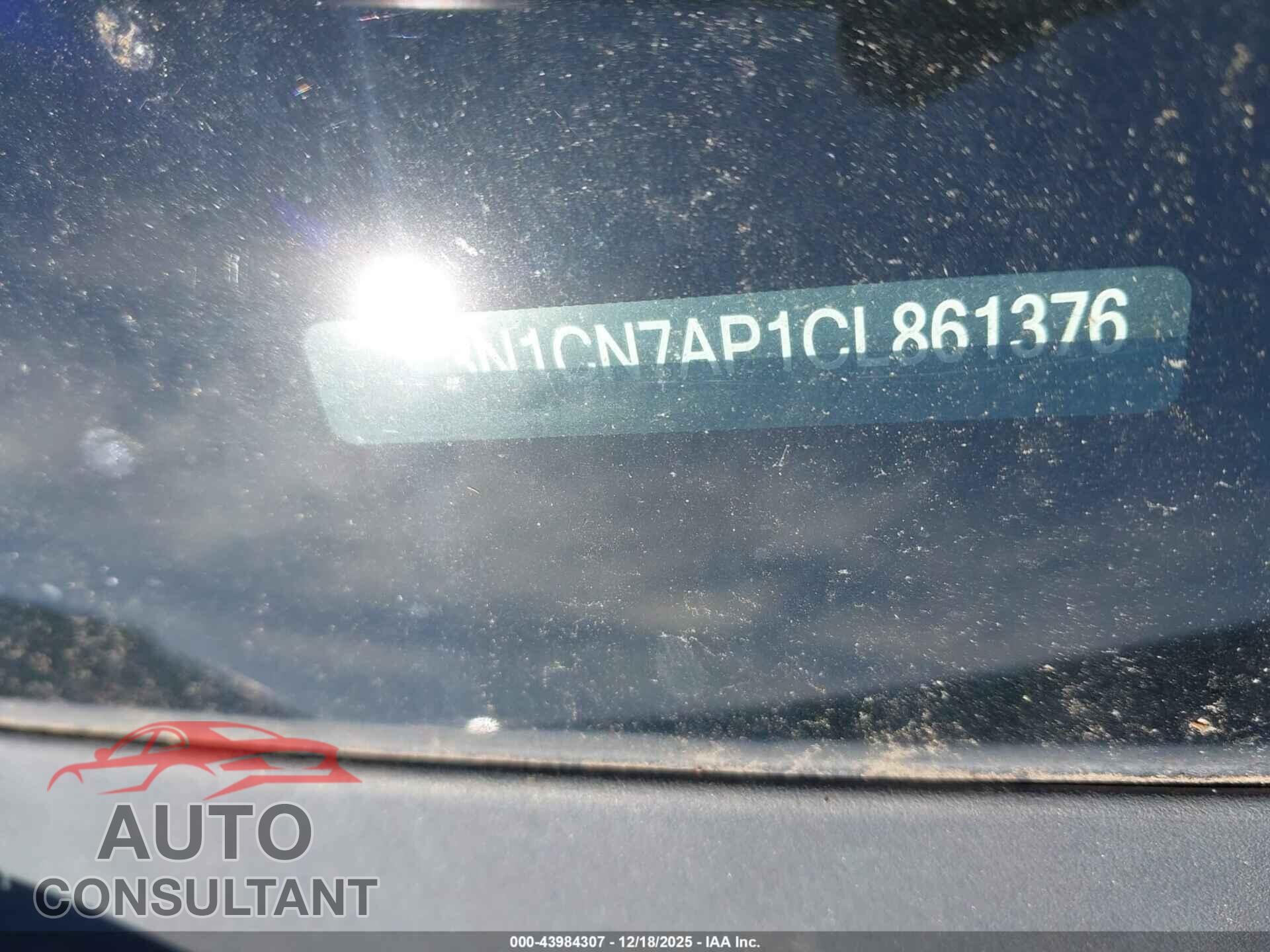 NISSAN VERSA 2012 - 3N1CN7AP1CL861376