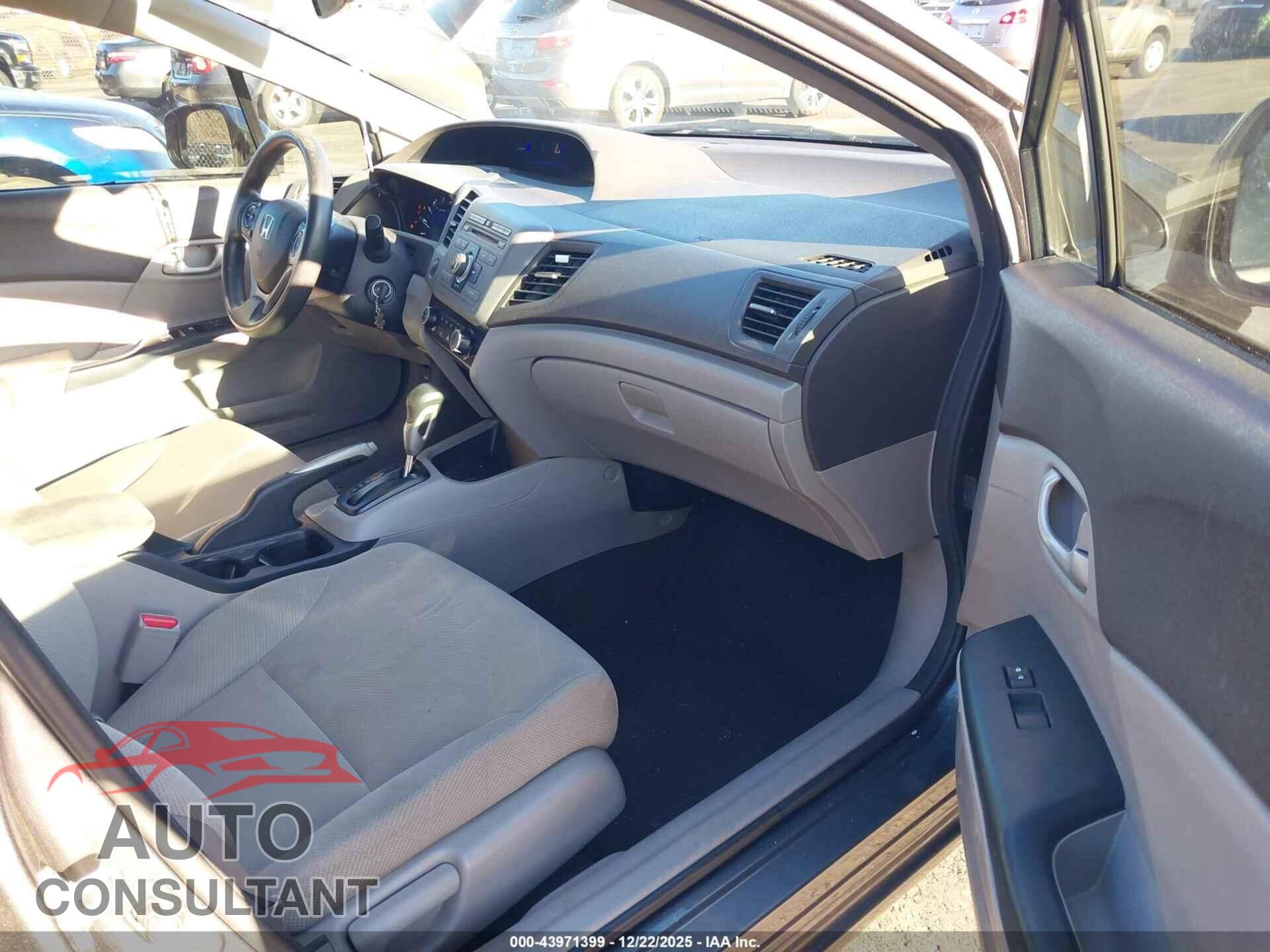 HONDA CIVIC 2012 - 19XFB2F54CE346499