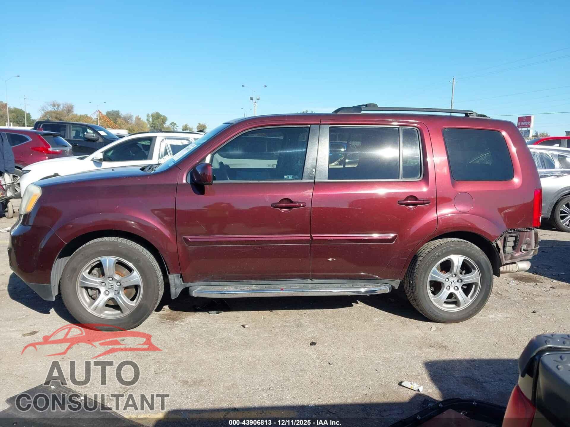 HONDA PILOT 2012 - 5FNYF3H67CB013250