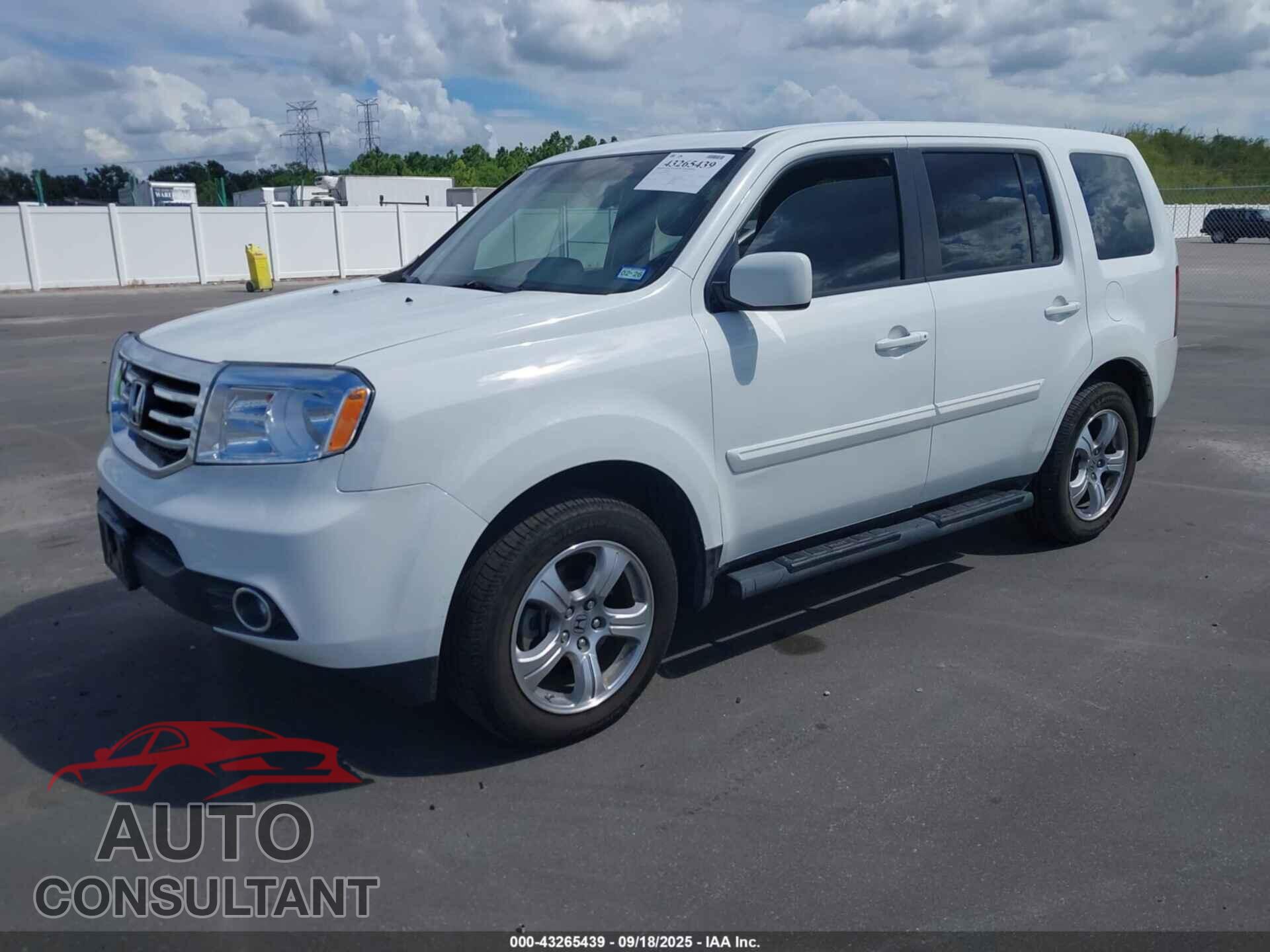 HONDA PILOT 2012 - 5FNYF4H53CB001903