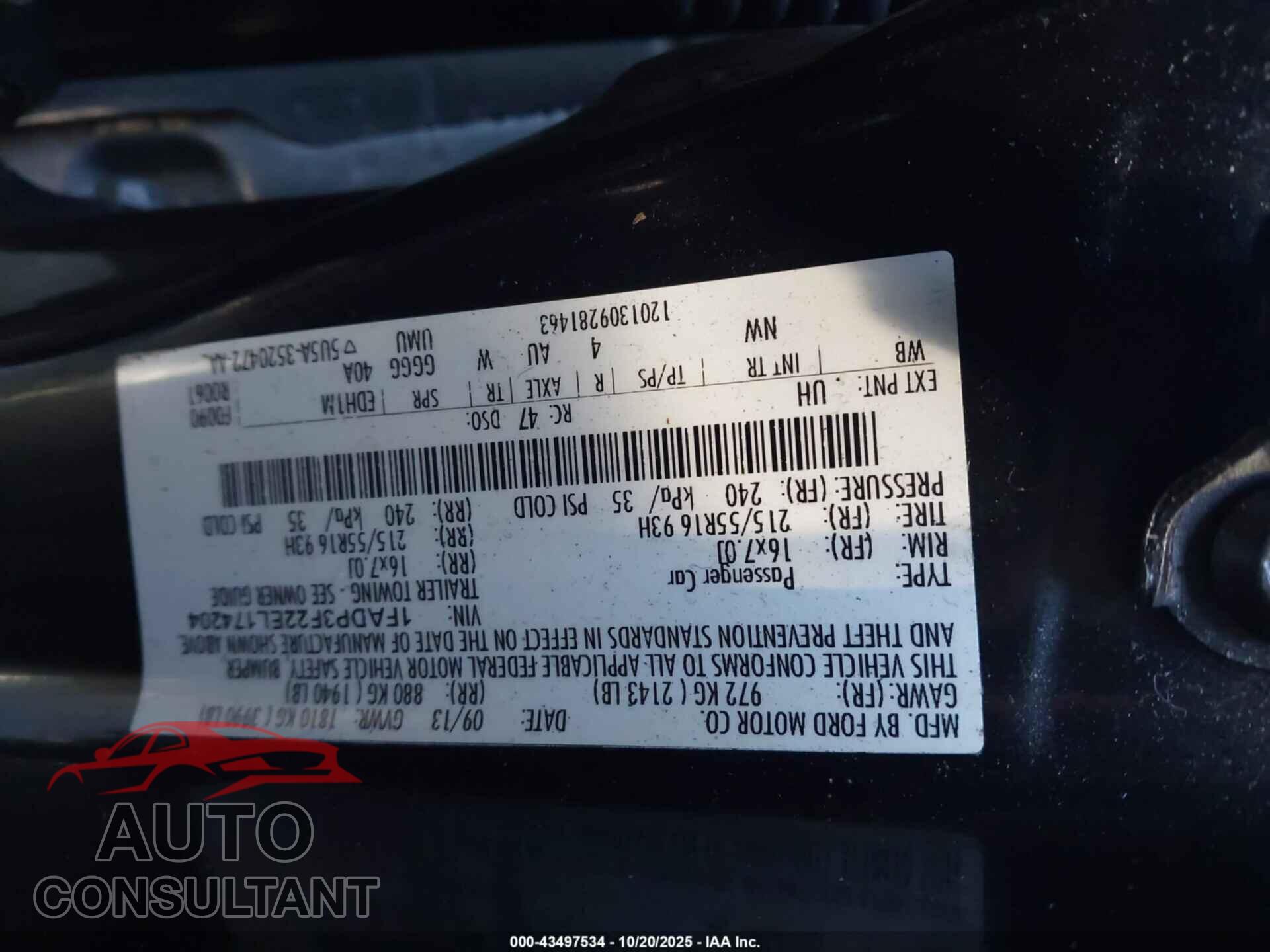 FORD FOCUS 2014 - 1FADP3F22EL174204