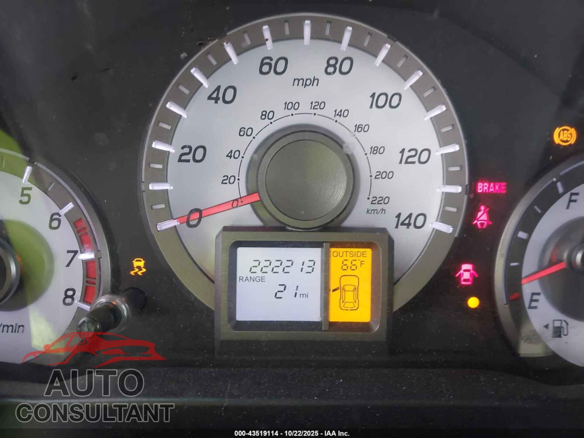 HONDA PILOT 2012 - 5FNYF3H47CB033027