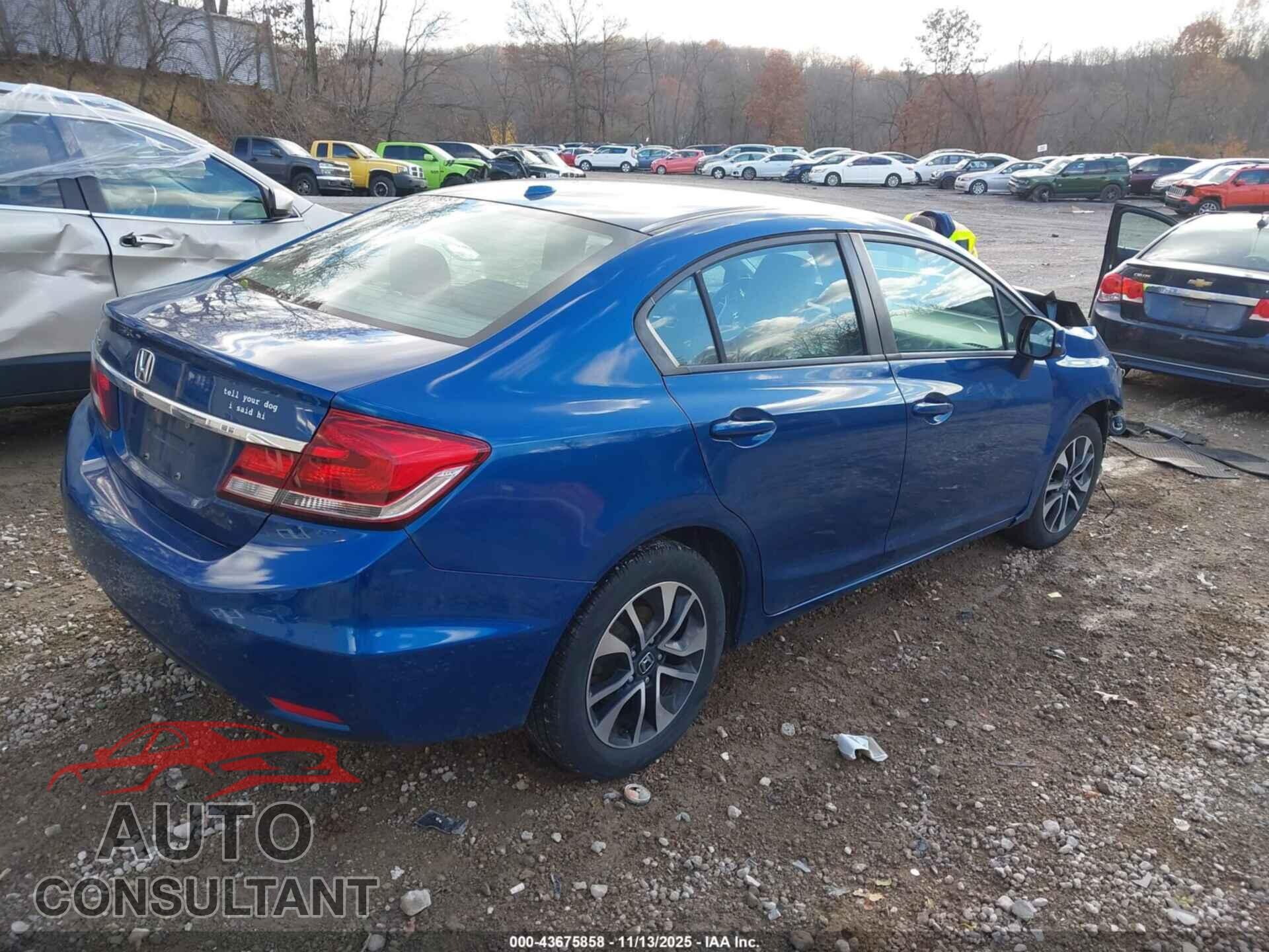 HONDA CIVIC 2013 - 19XFB2F92DE264842