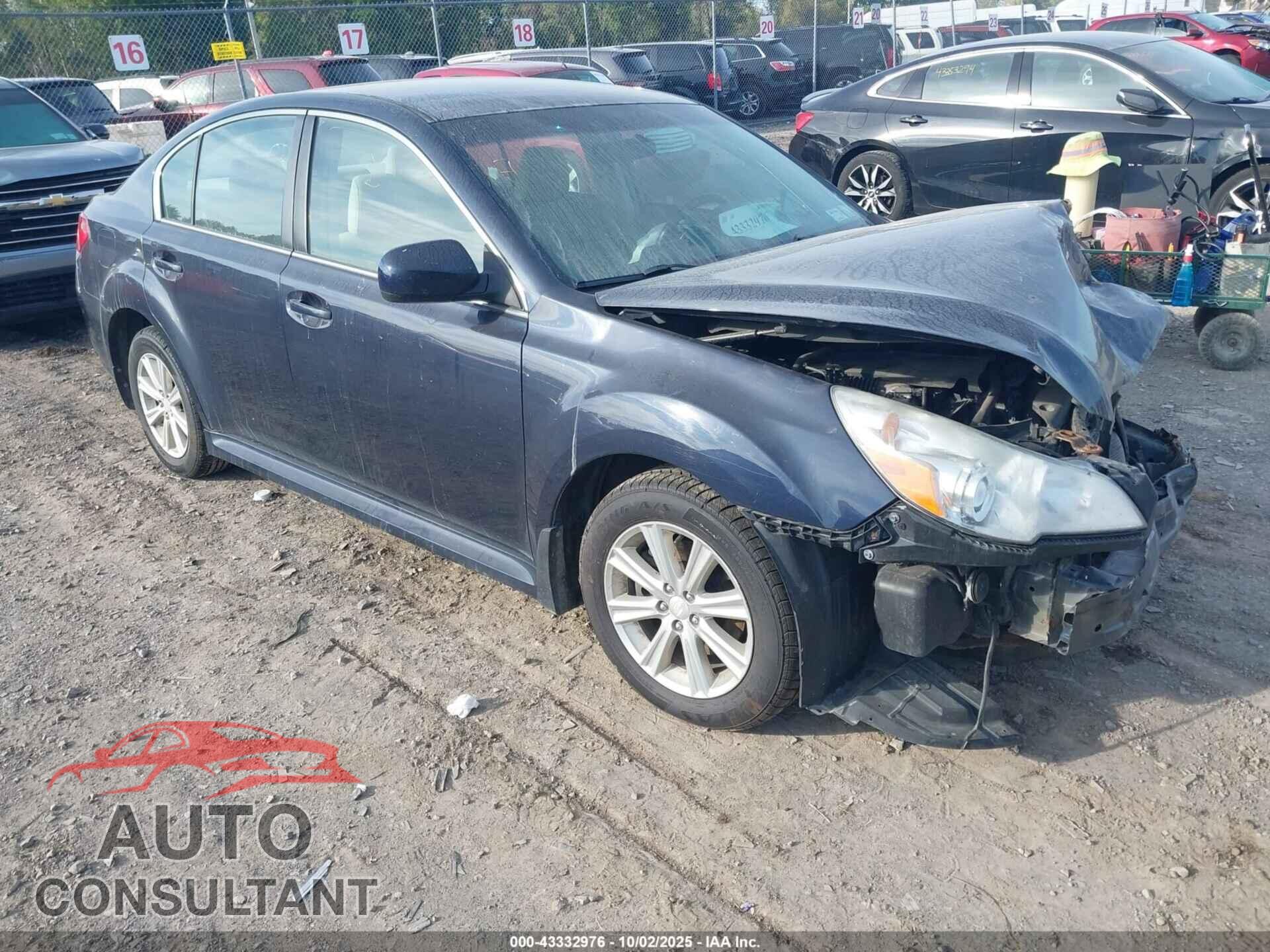 SUBARU LEGACY 2012 - 4S3BMBA68C3030331