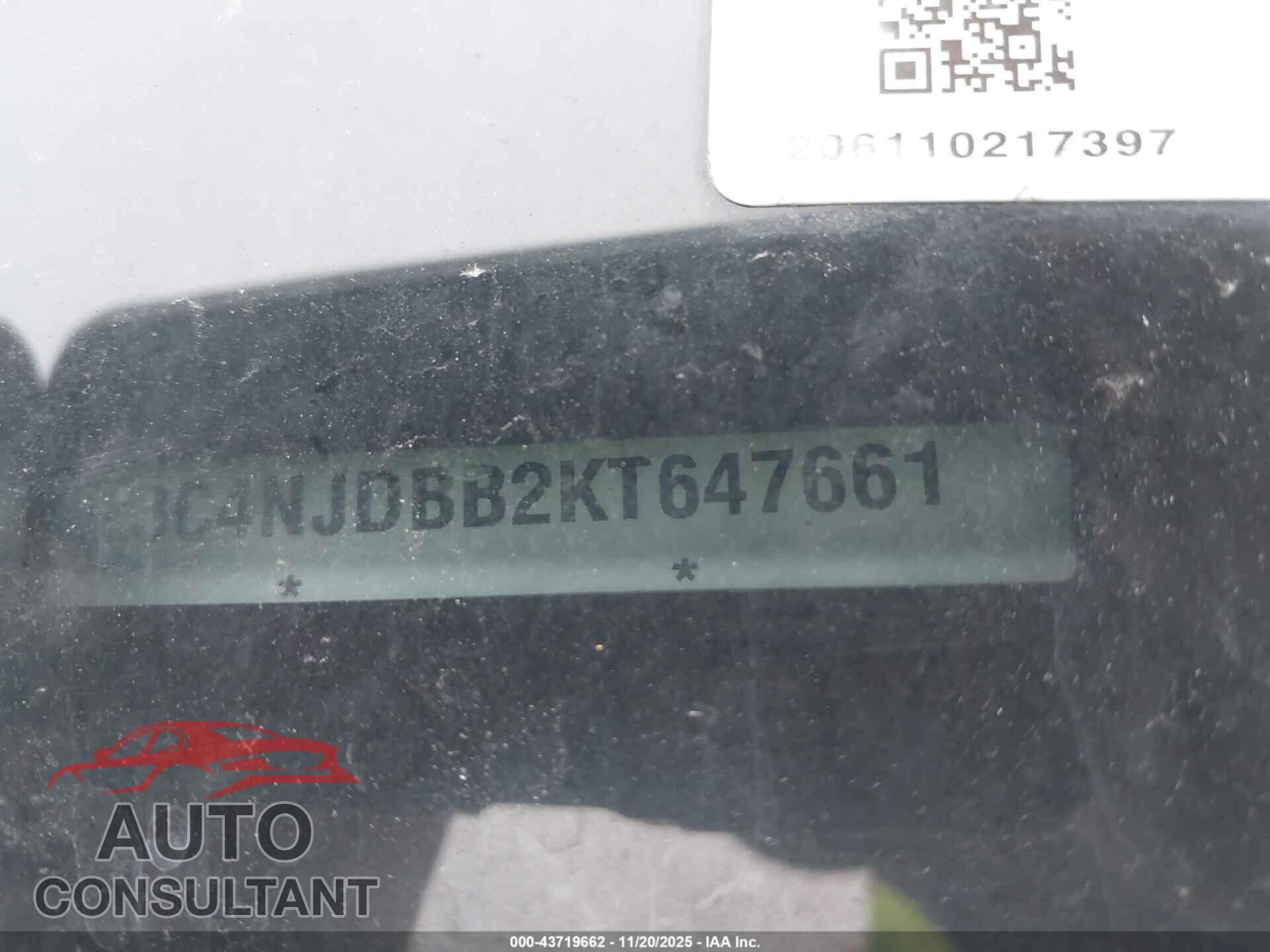 JEEP COMPASS 2019 - 3C4NJDBB2KT647661