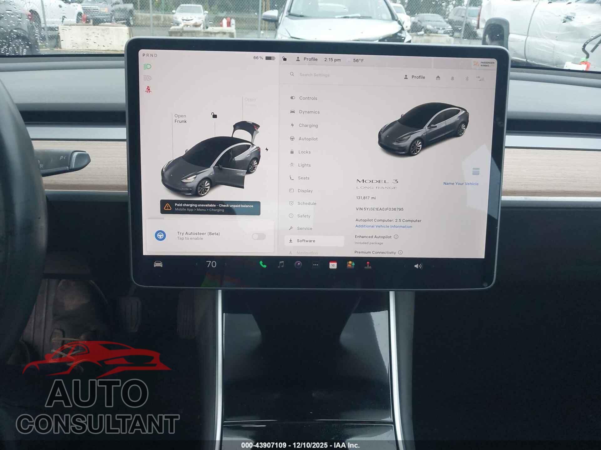 TESLA MODEL 3 2018 - 5YJ3E1EA0JF036795