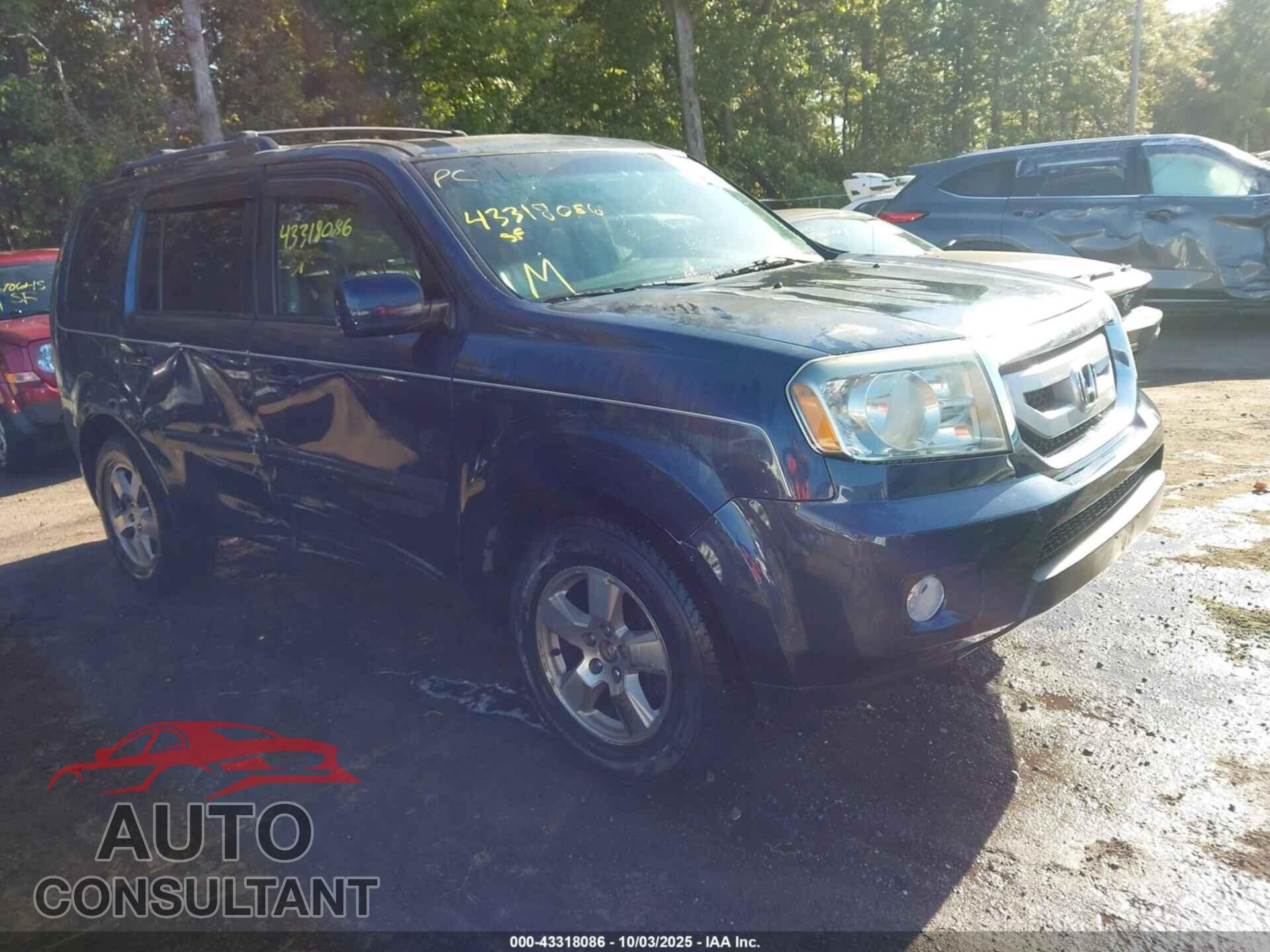 HONDA PILOT 2011 - 5FNYF4H51BB072385