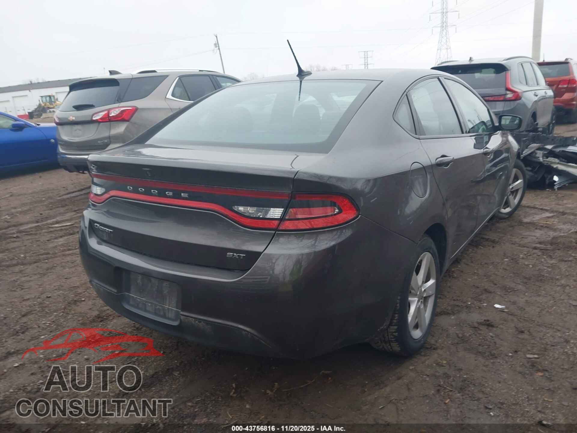 DODGE DART 2015 - 1C3CDFBB3FD131822