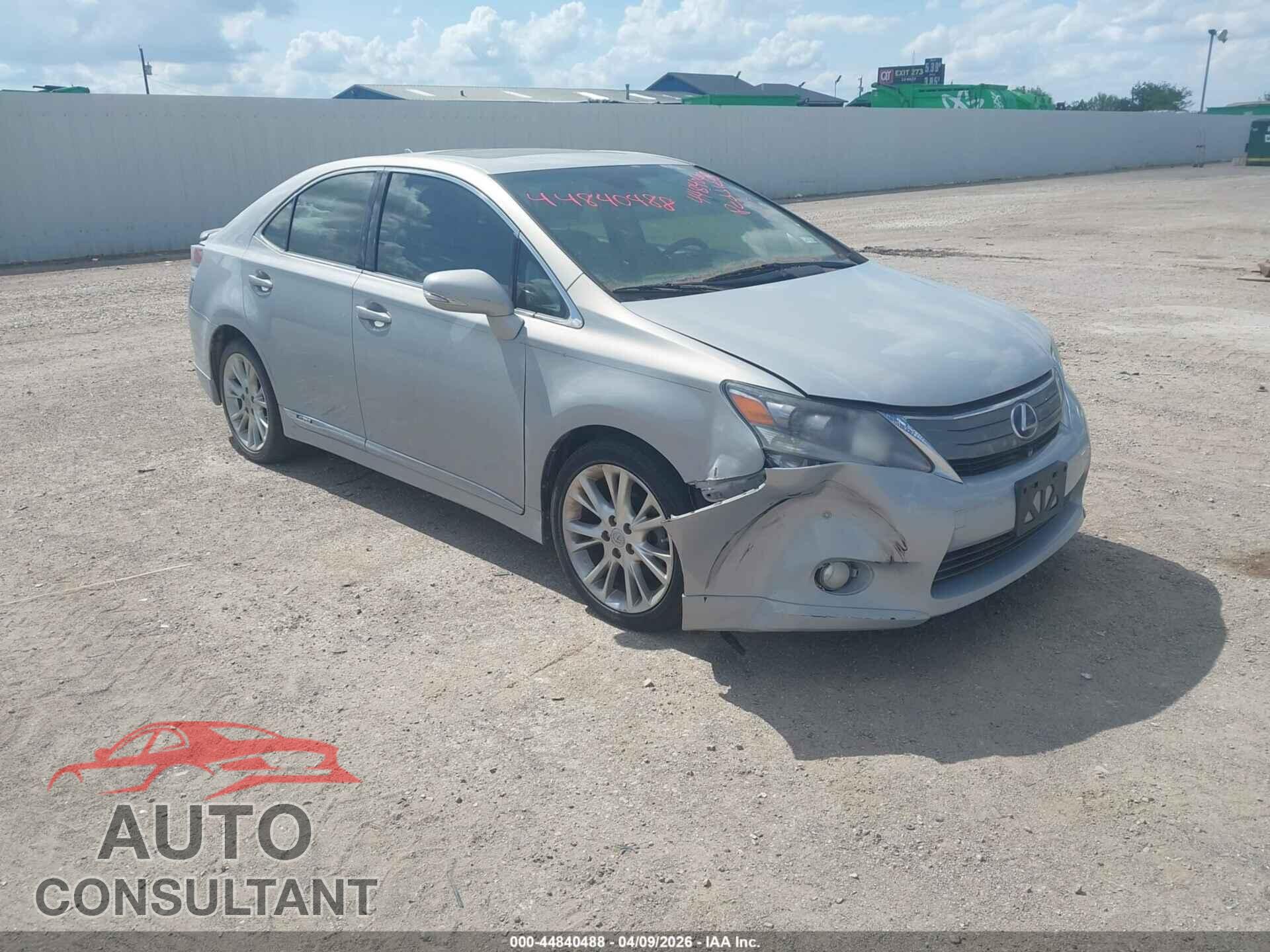 LEXUS HS 250H 2010 - JTHBB1BA9A2016815