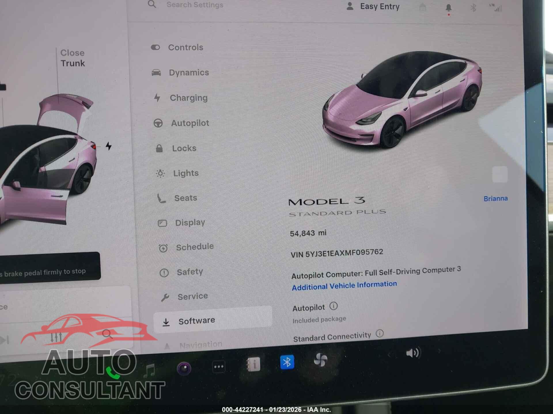 TESLA MODEL 3 2021 - 5YJ3E1EAXMF095762