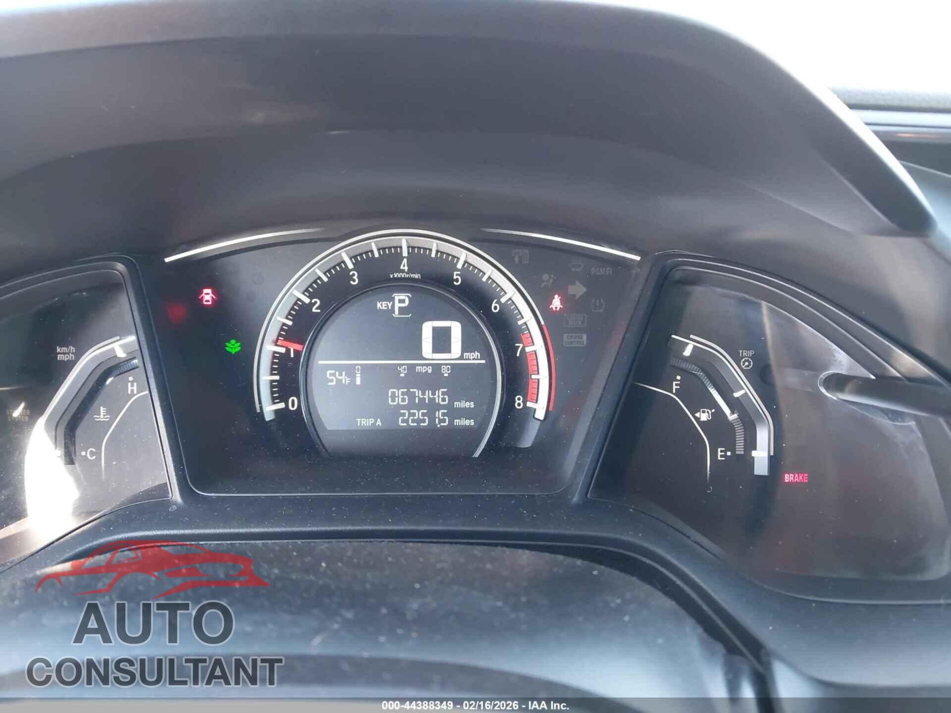 HONDA CIVIC 2016 - 2HGFC4B01GH302006