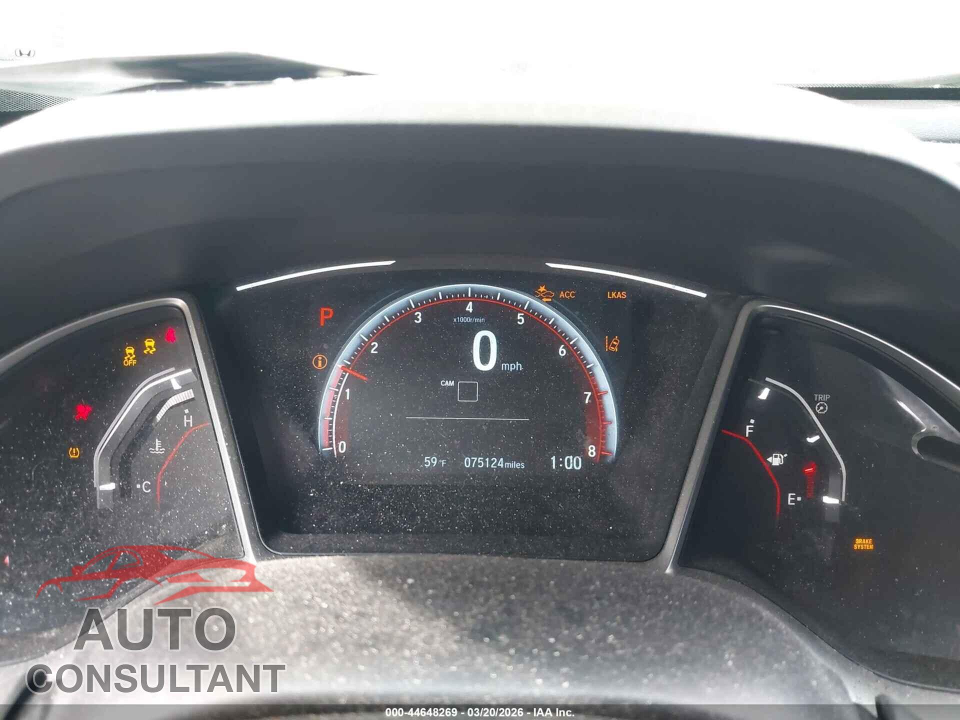 HONDA CIVIC 2019 - 2HGFC2F85KH544617