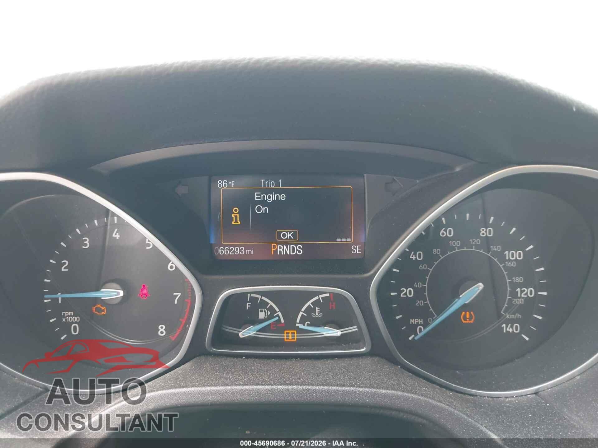 FORD FOCUS 2017 - 1FADP3FEXHL276459