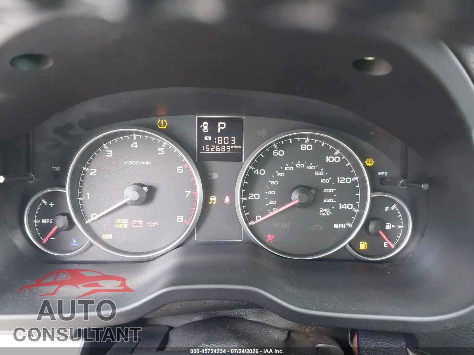 SUBARU OUTBACK 2013 - 4S4BRCCC5D3201253