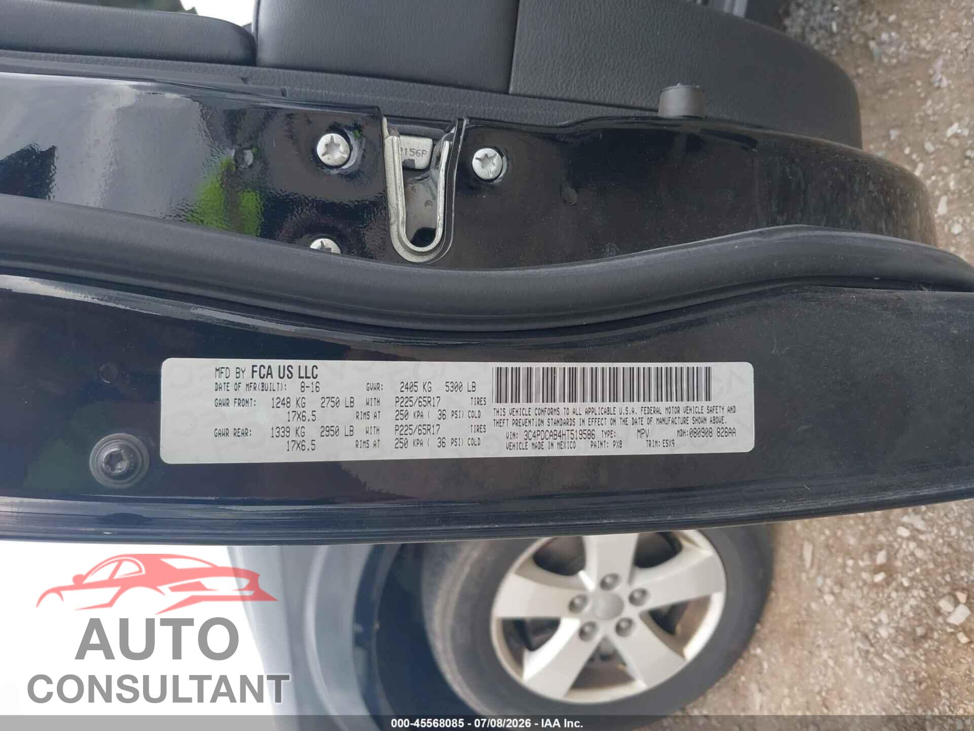 DODGE JOURNEY 2017 - 3C4PDCAB4HT519586