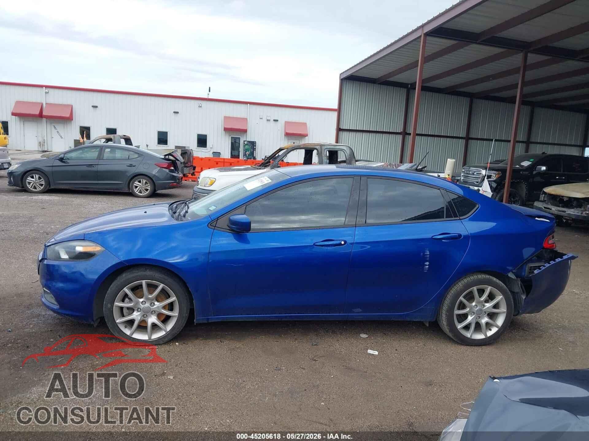 DODGE DART 2013 - 1C3CDFBA7DD340582