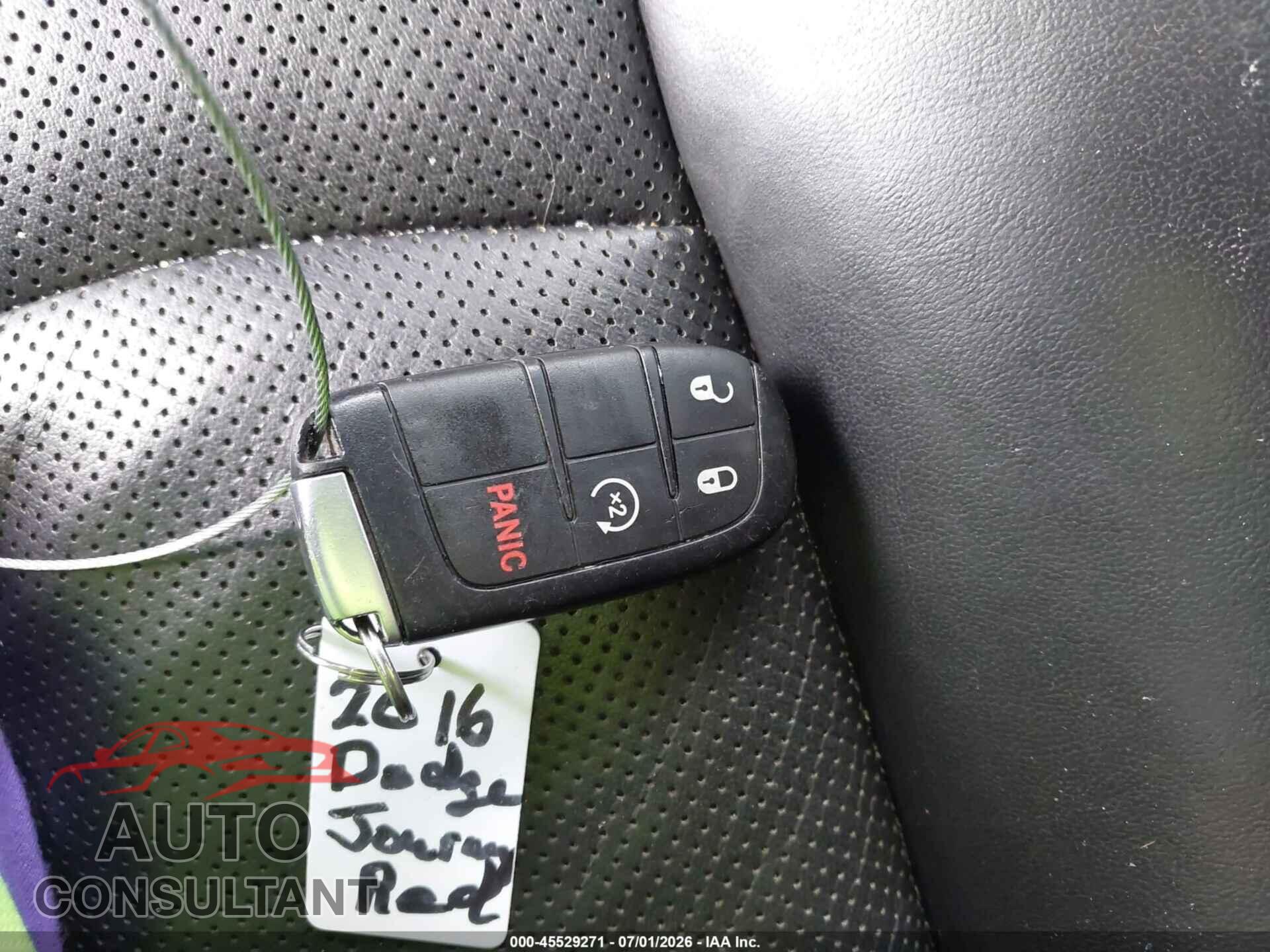 DODGE JOURNEY 2016 - 3C4PDCEG6GT250513