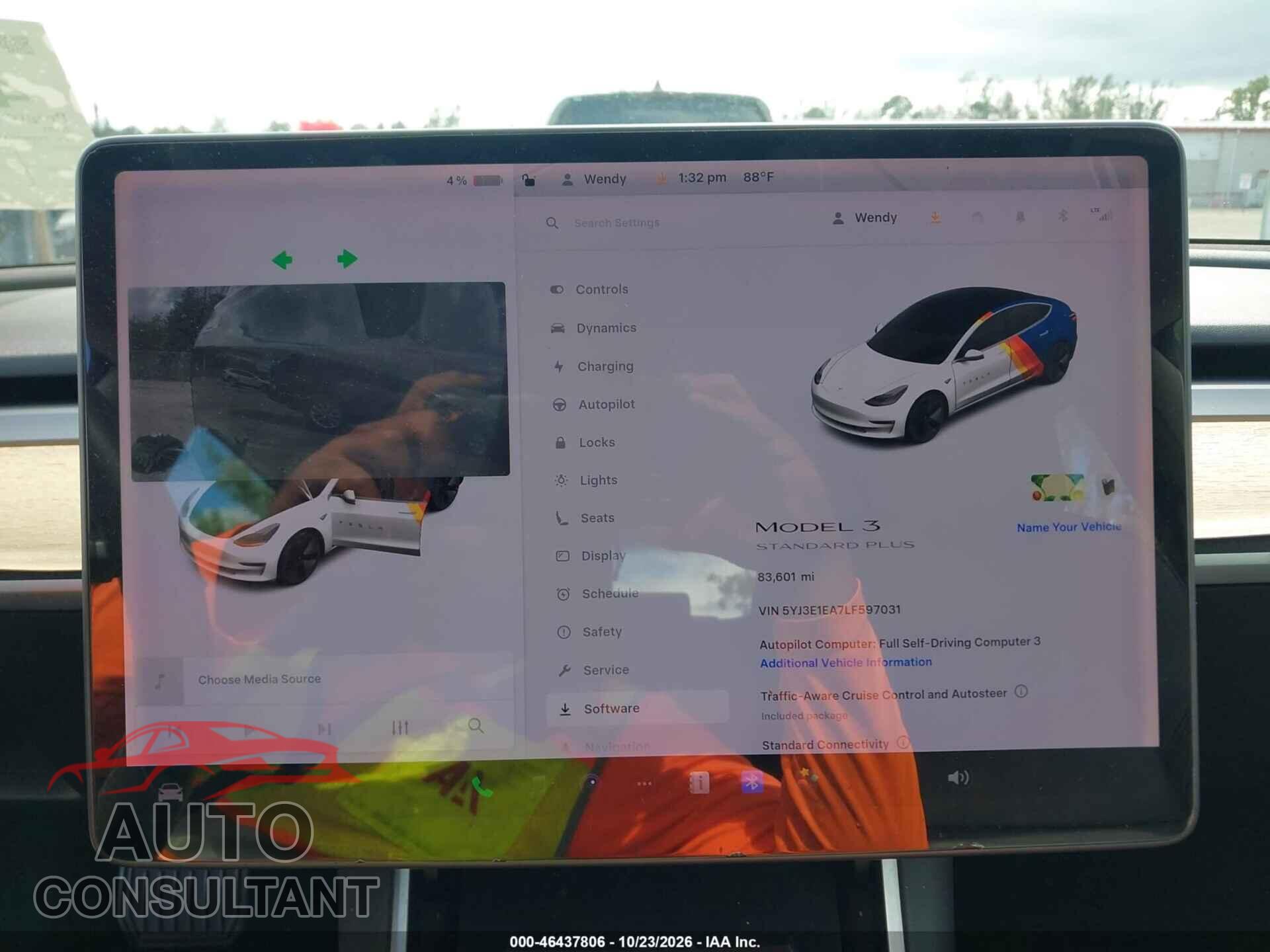 TESLA MODEL 3 2020 - 5YJ3E1EA7LF597031