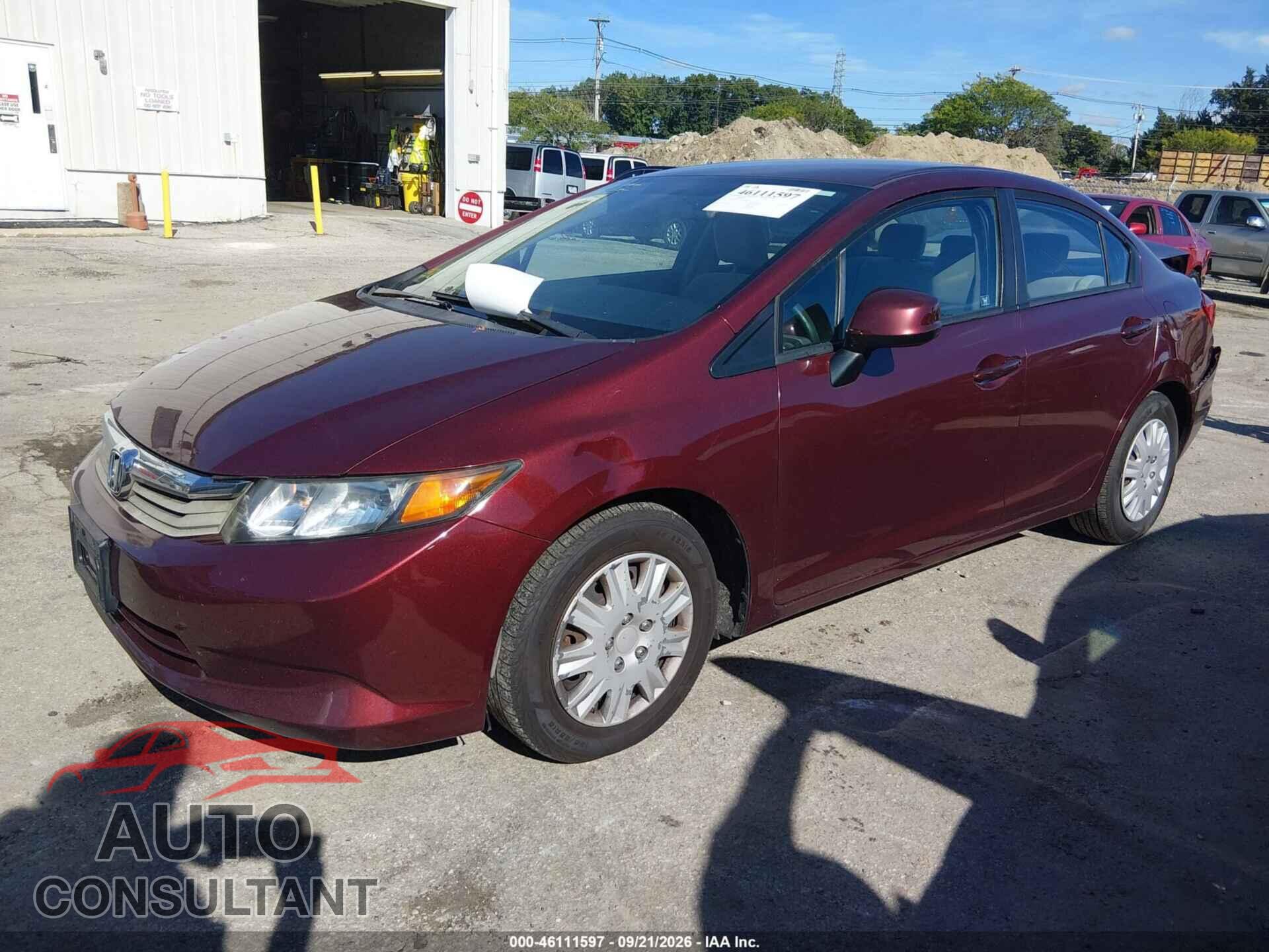 HONDA CIVIC 2012 - 2HGFB2F53CH553259