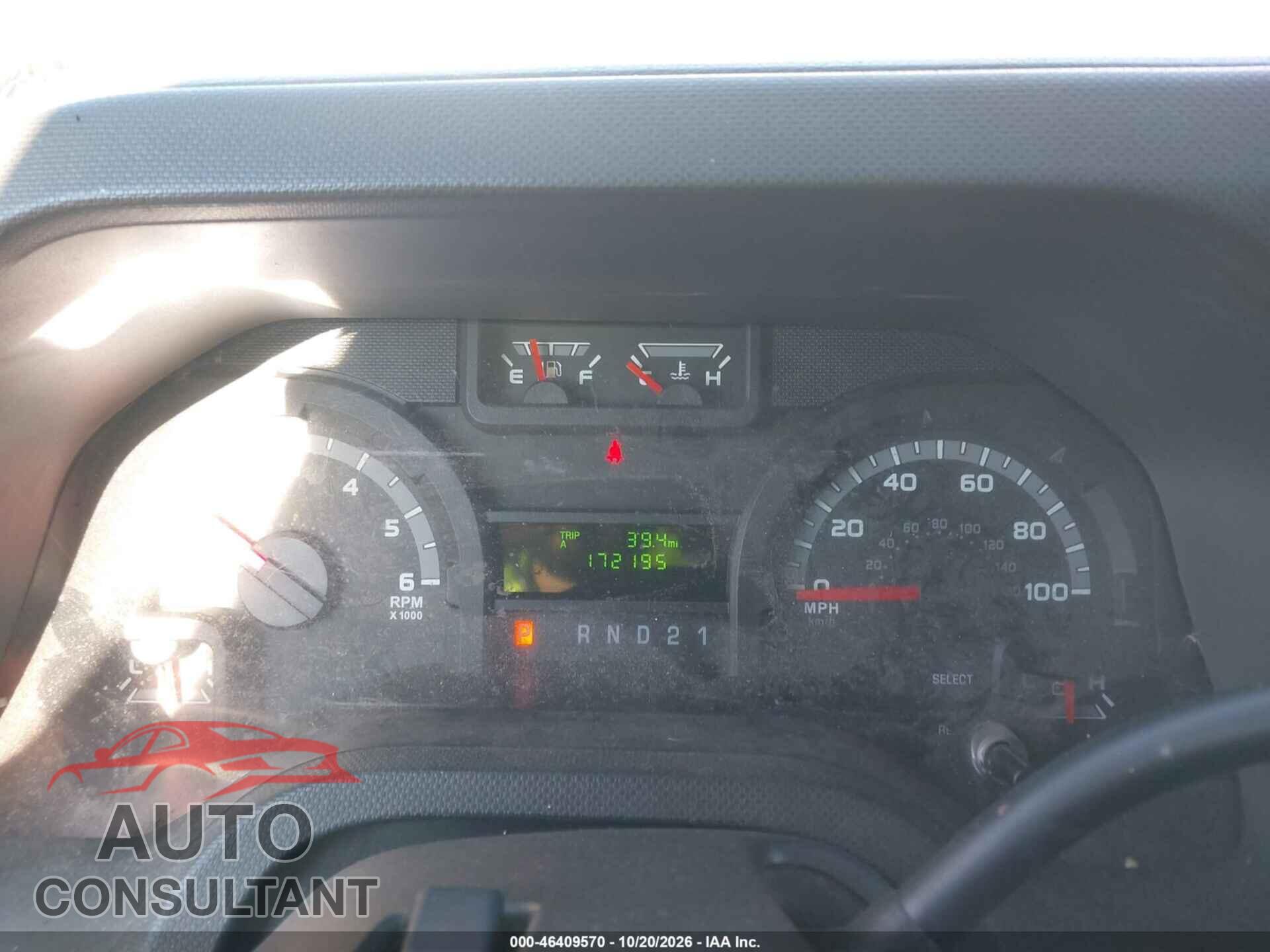 FORD E-350 SUPER DUTY 2013 - 1FTSS3EL4DDB31485