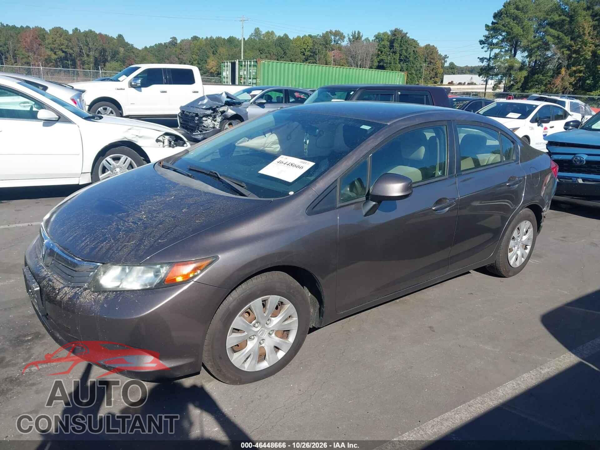 HONDA CIVIC 2012 - 2HGFB2F52CH560302