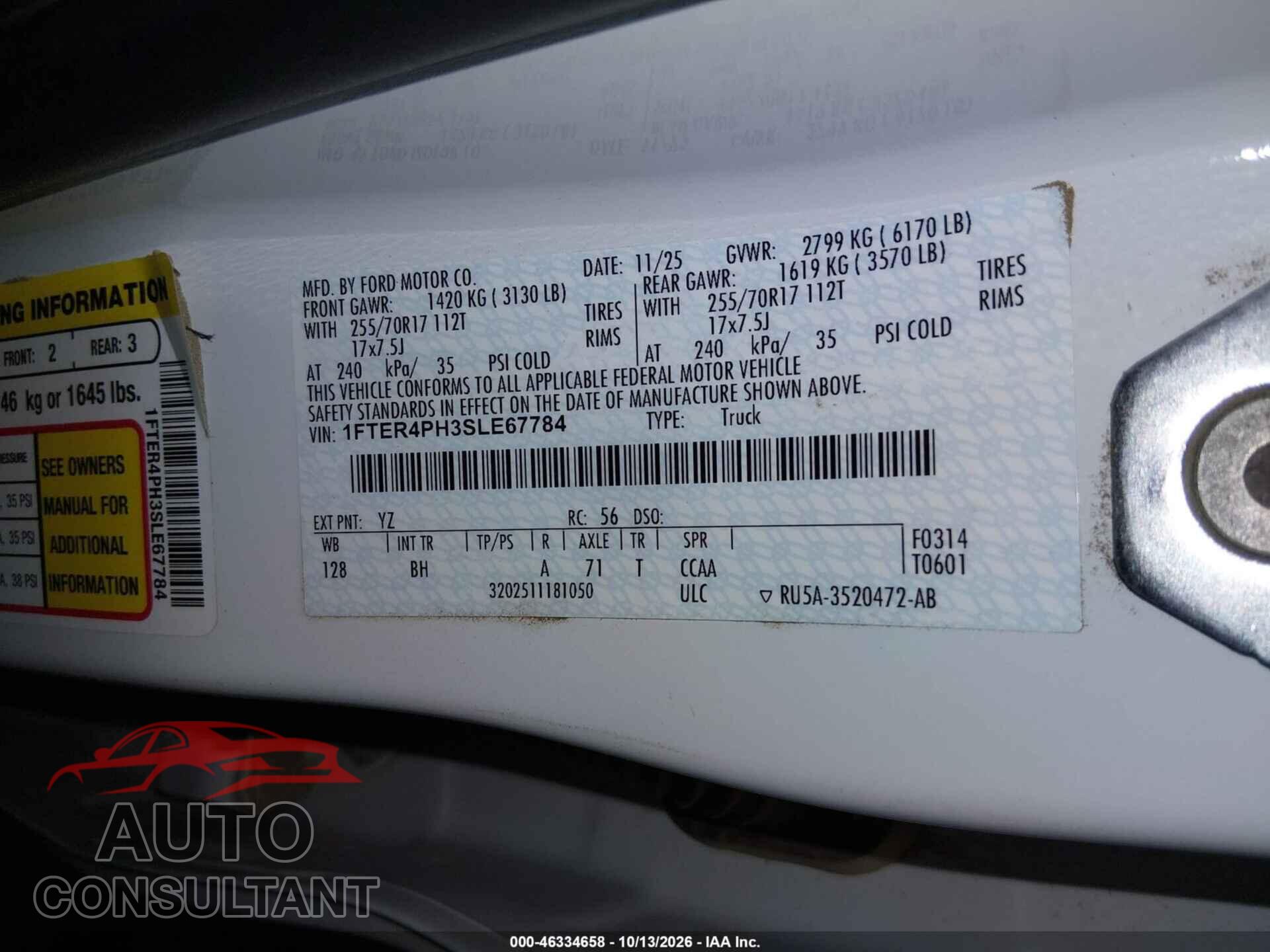 FORD RANGER 2025 - 1FTER4PH3SLE67784