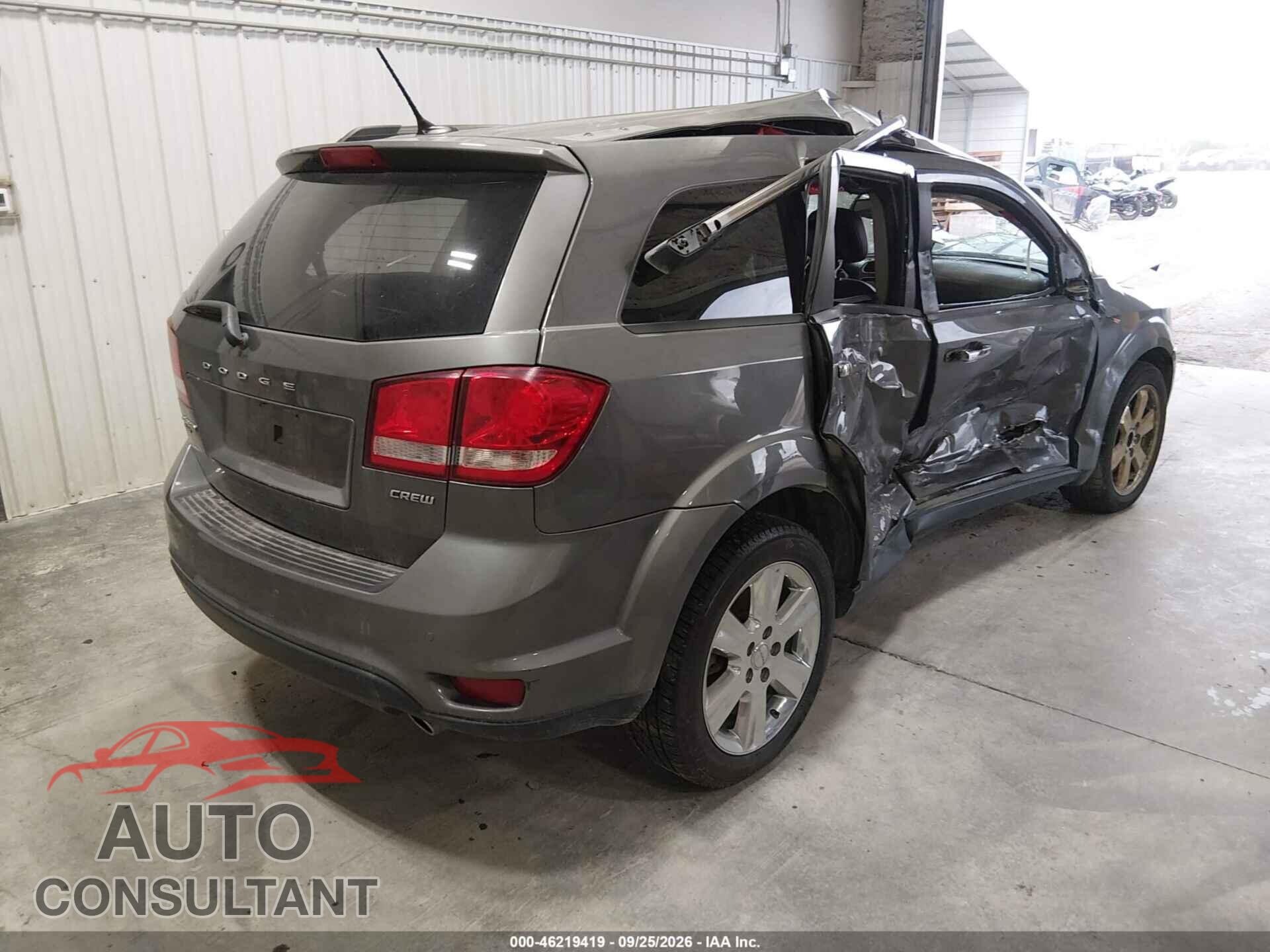 DODGE JOURNEY 2012 - 3C4PDDDG9CT397958