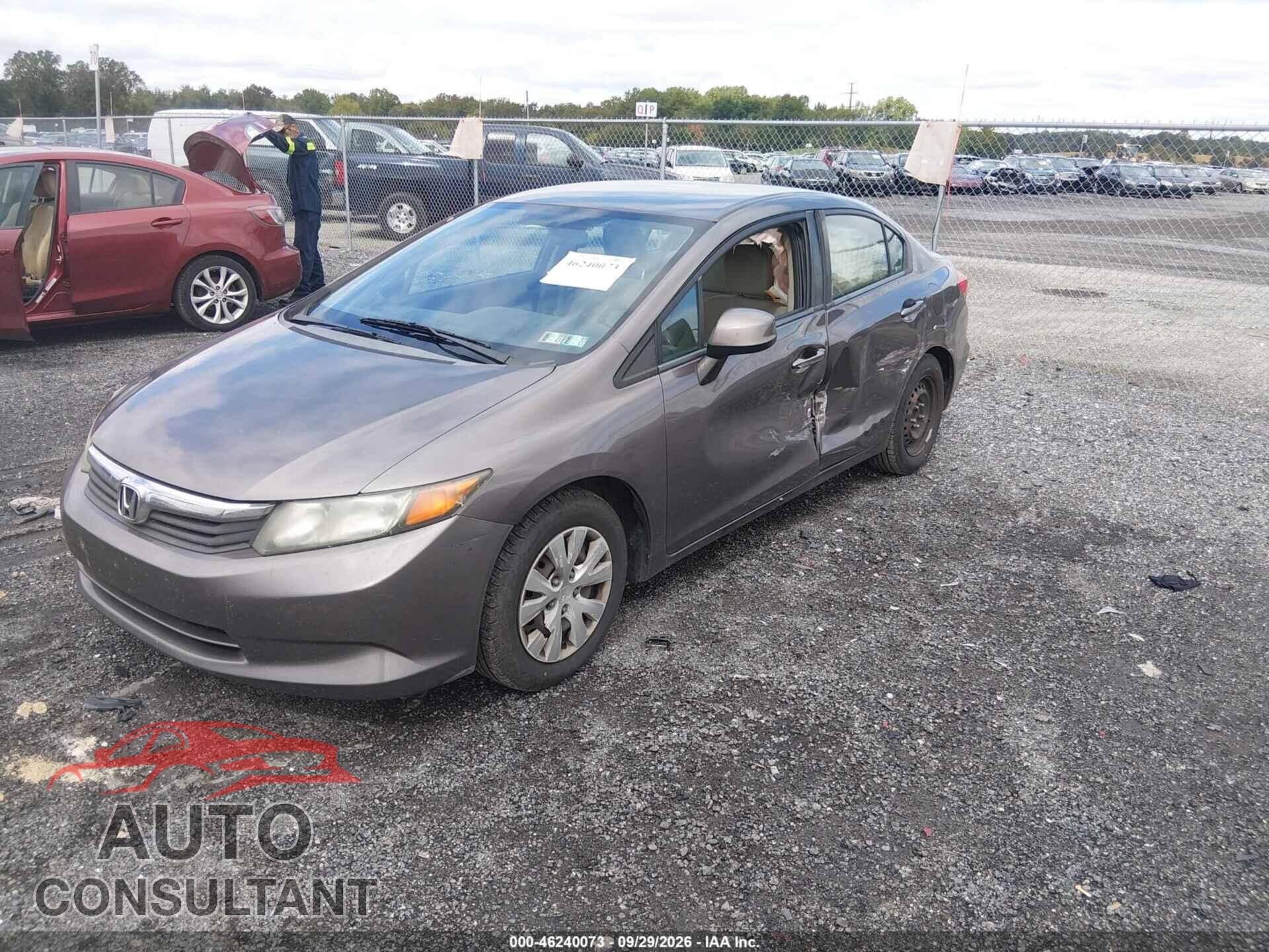 HONDA CIVIC 2012 - 19XFB2F53CE348485