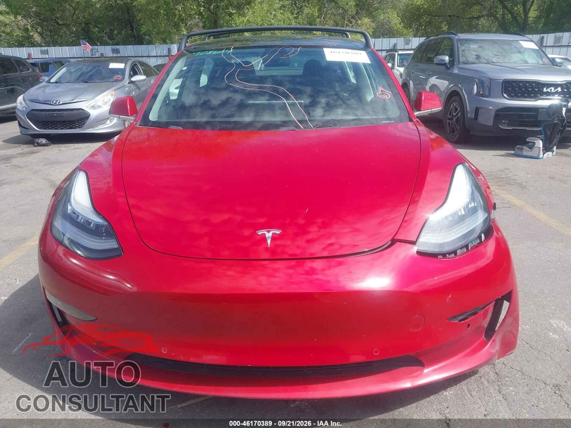 TESLA MODEL 3 2019 - 5YJ3E1EB9KF408614