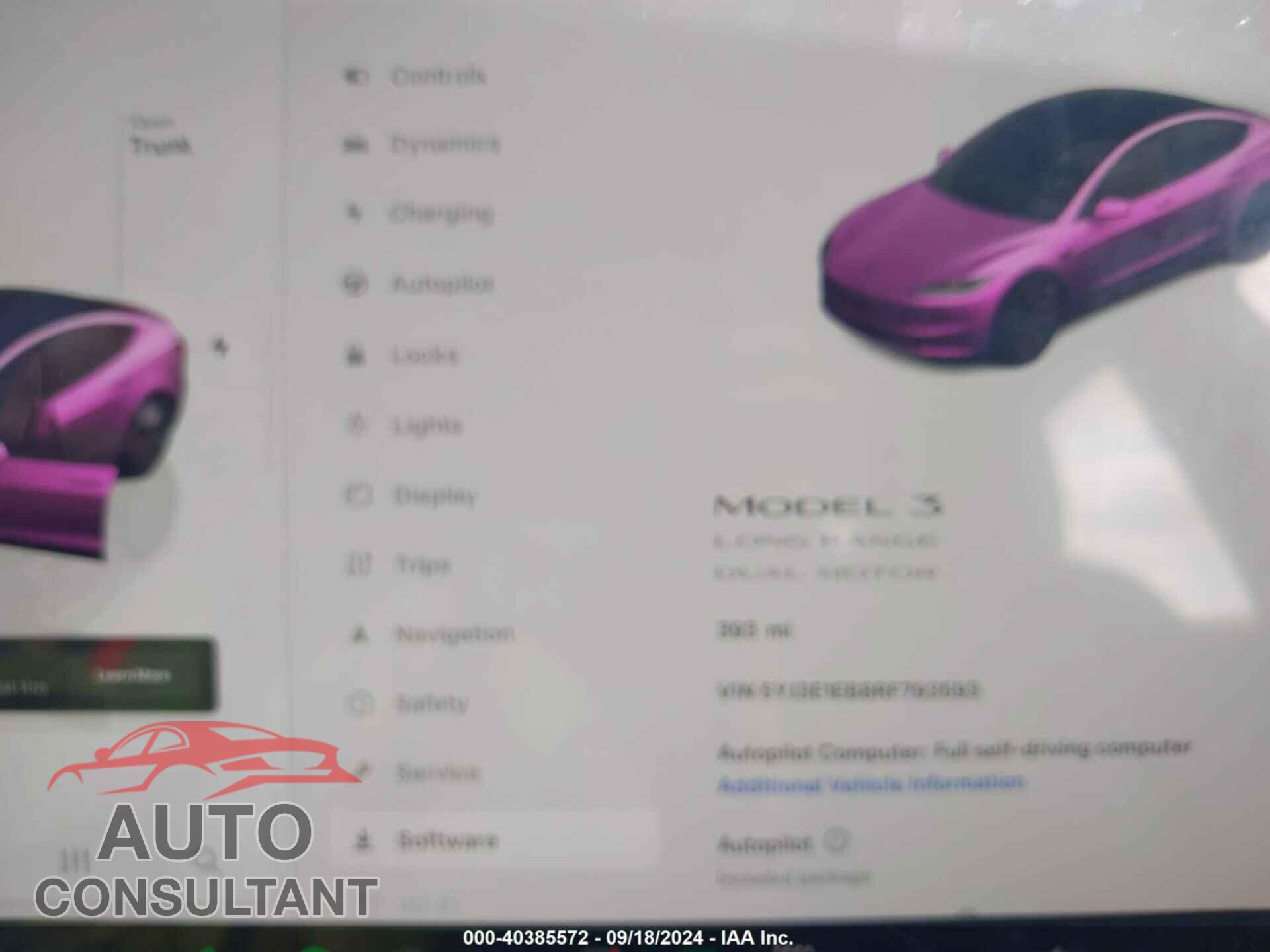 TESLA MODEL 3 2024 - 5YJ3E1EB8RF793593