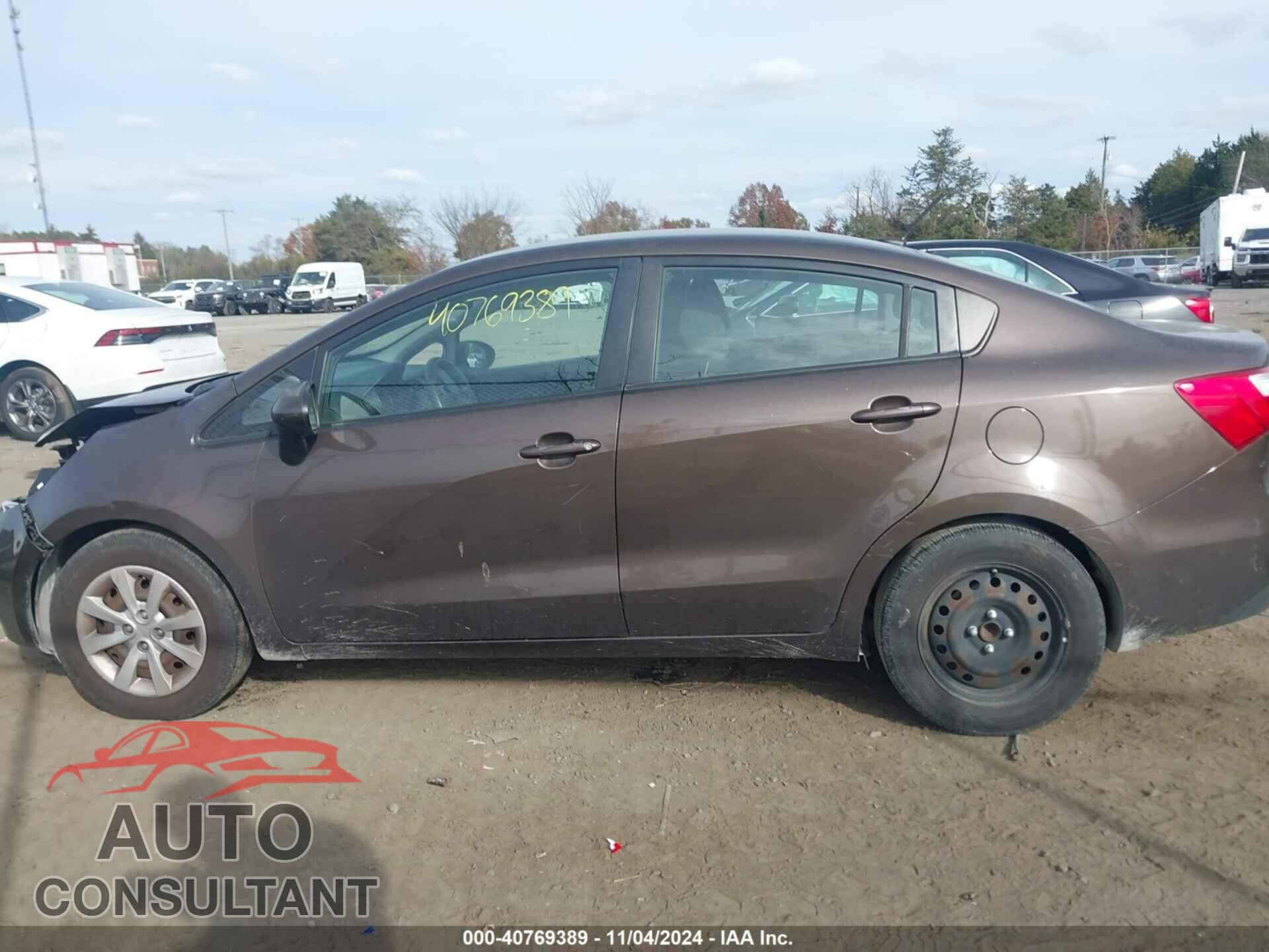 KIA RIO 2012 - KNADN4A35C6058154