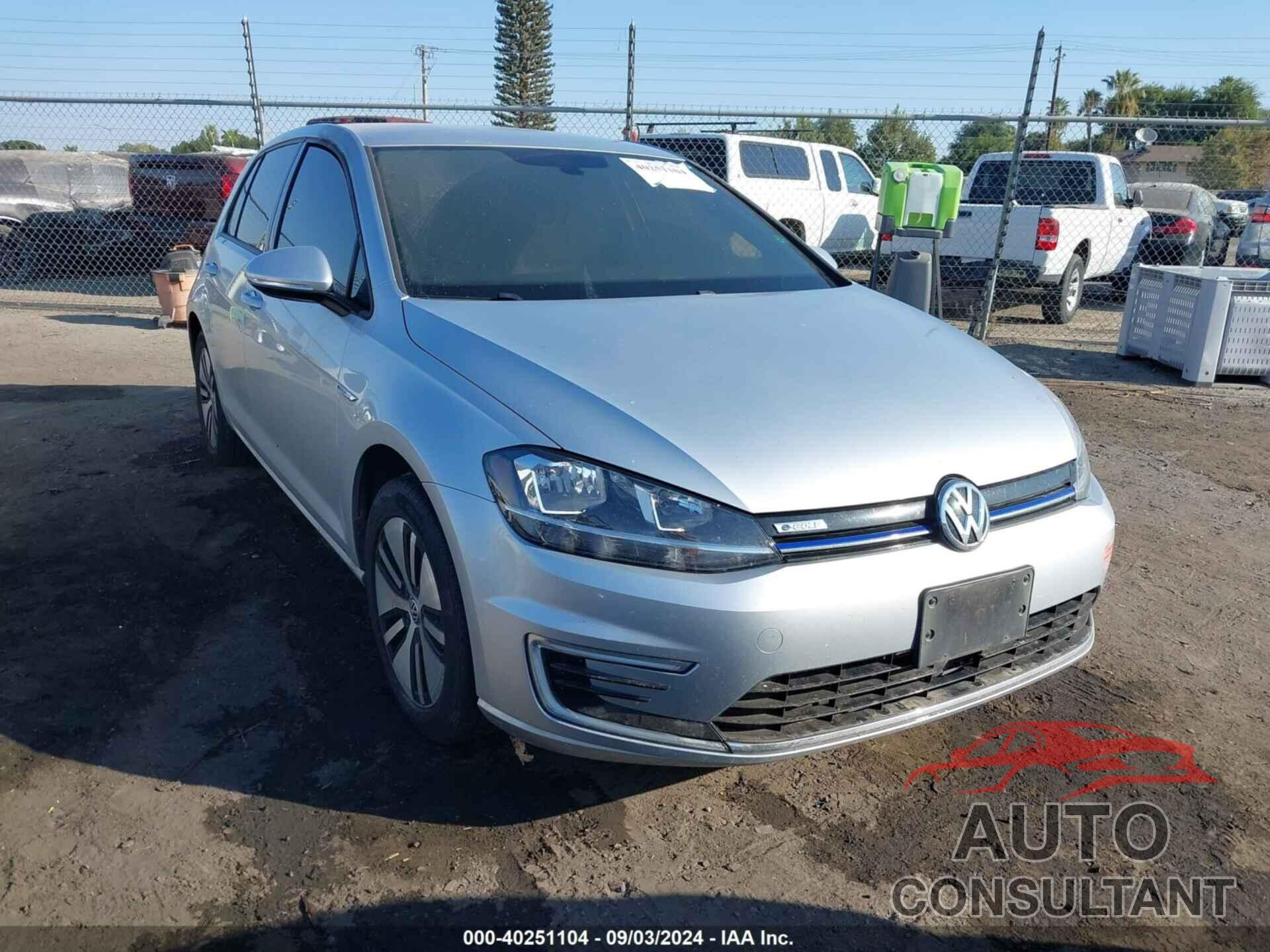 VOLKSWAGEN E-GOLF 2019 - WVWKR7AU2KW910855