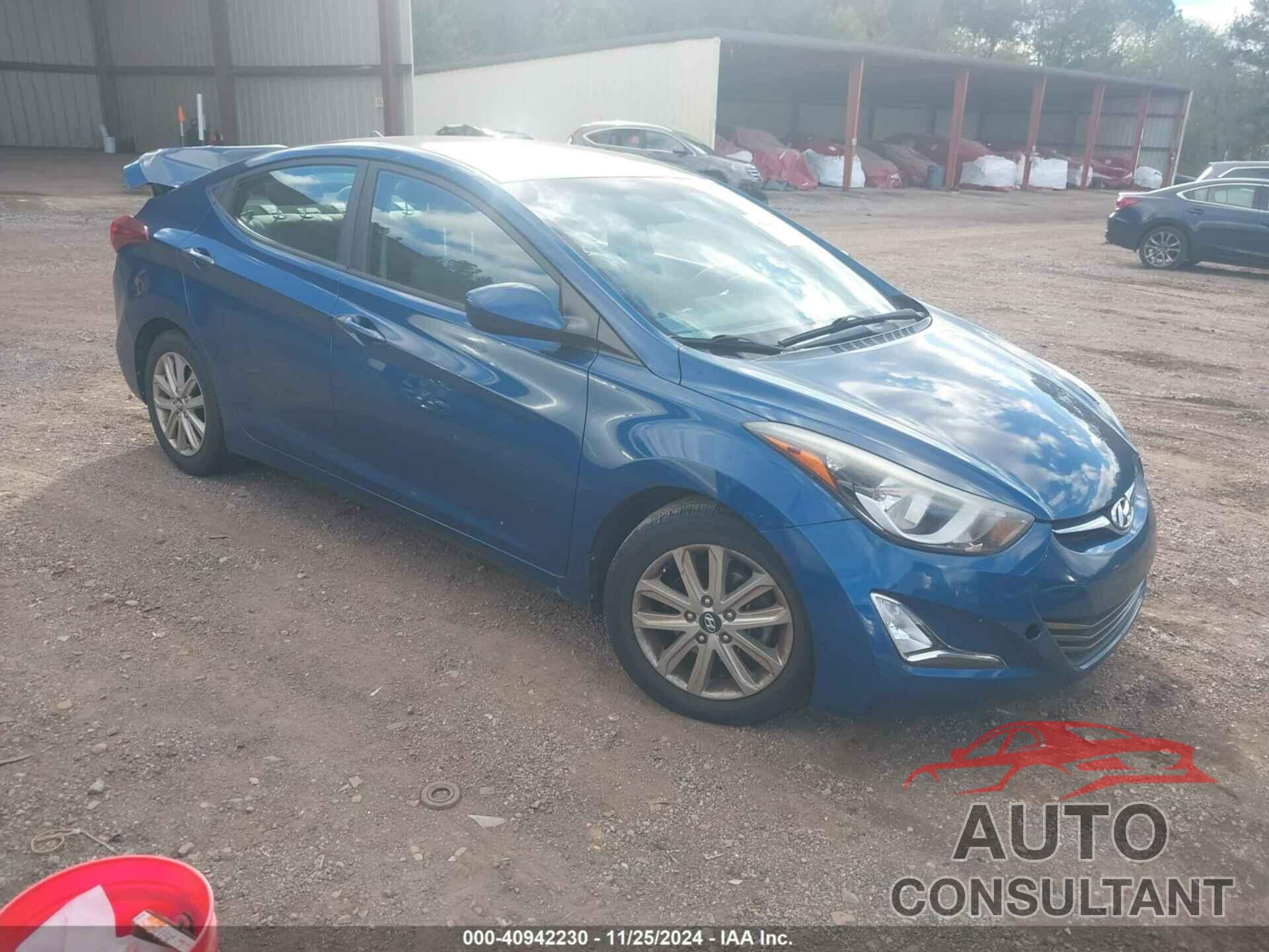 HYUNDAI ELANTRA 2015 - KMHDH4AE6FU431127