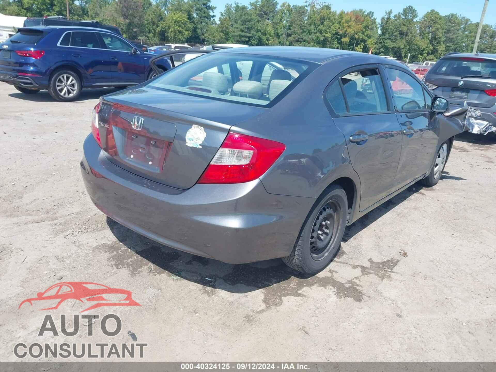 HONDA CIVIC 2012 - 19XFB2F55CE392293