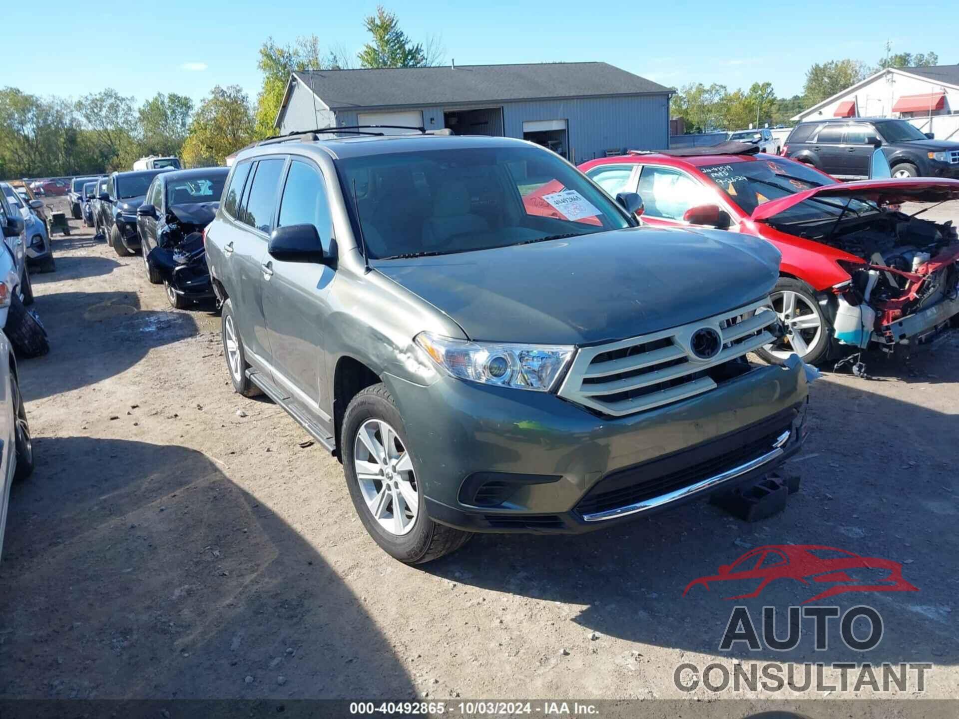 TOYOTA HIGHLANDER 2012 - 5TDZA3EH2CS023088