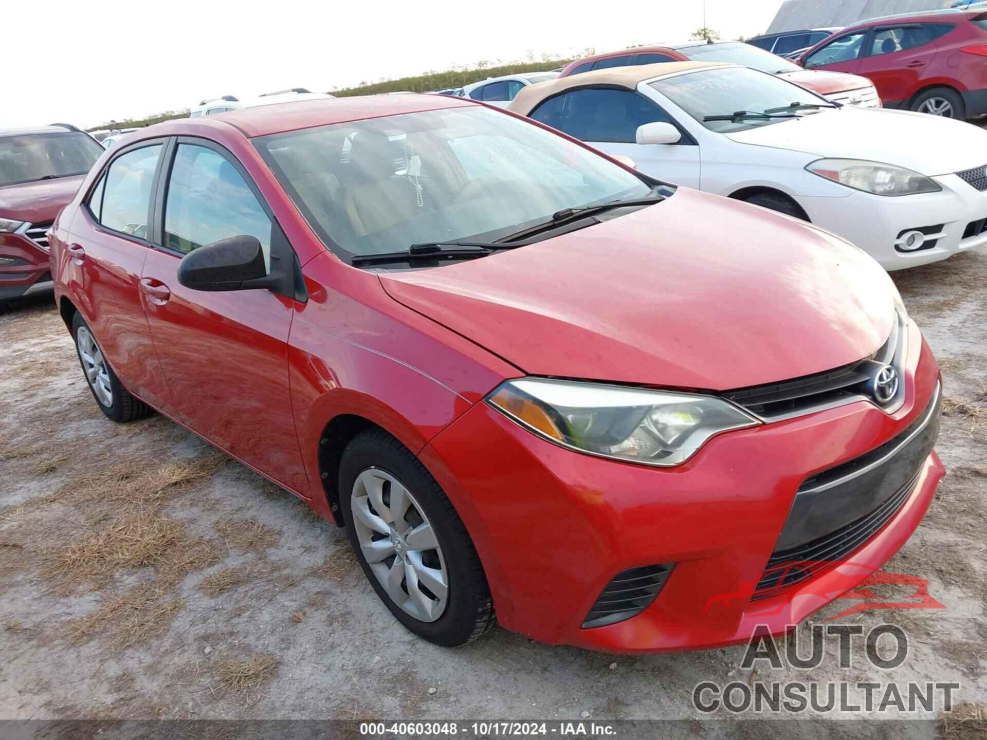 TOYOTA COROLLA 2016 - 2T1BURHE6GC511777