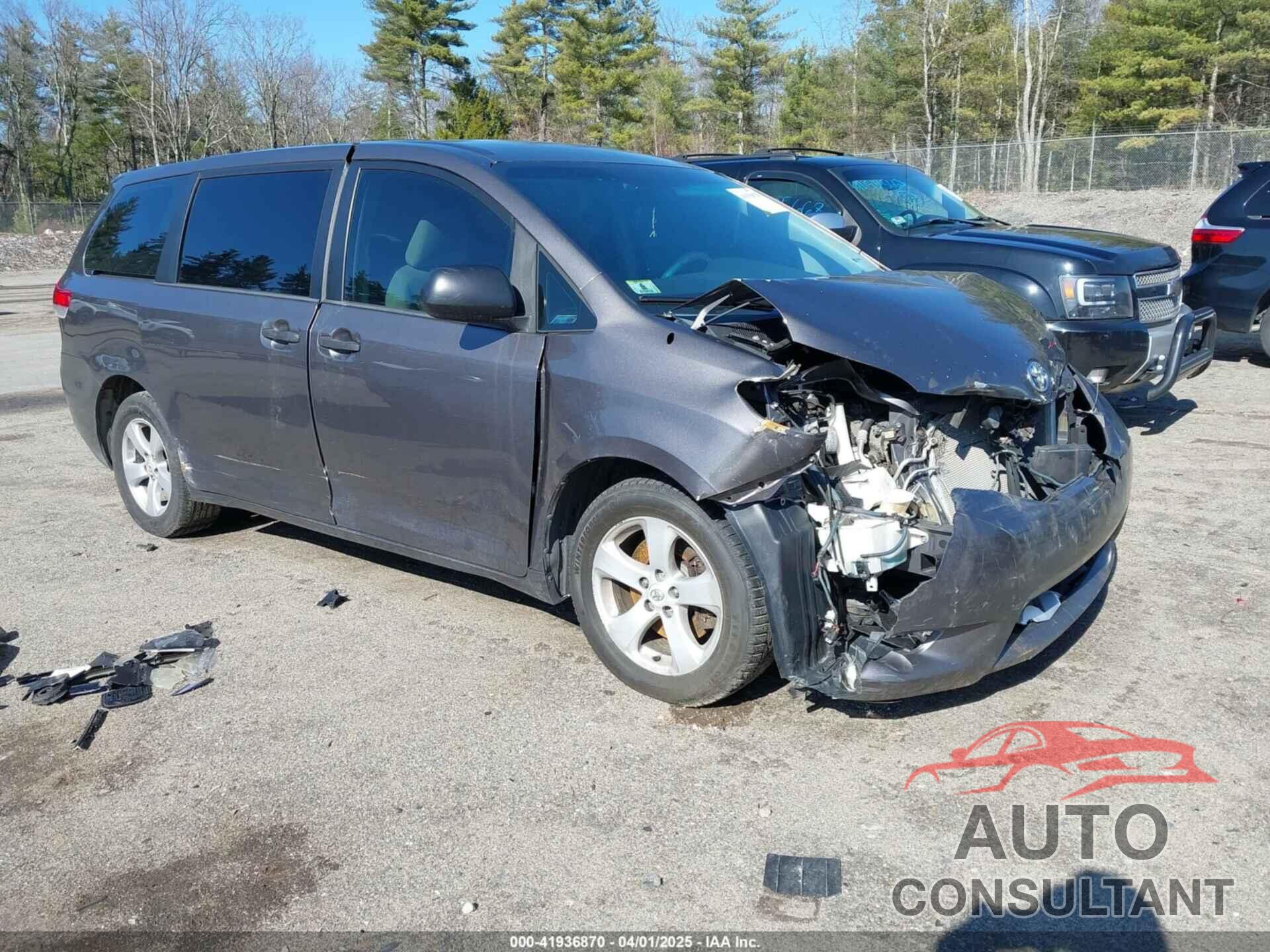 TOYOTA SIENNA 2012 - 5TDZK3DC4CS228916
