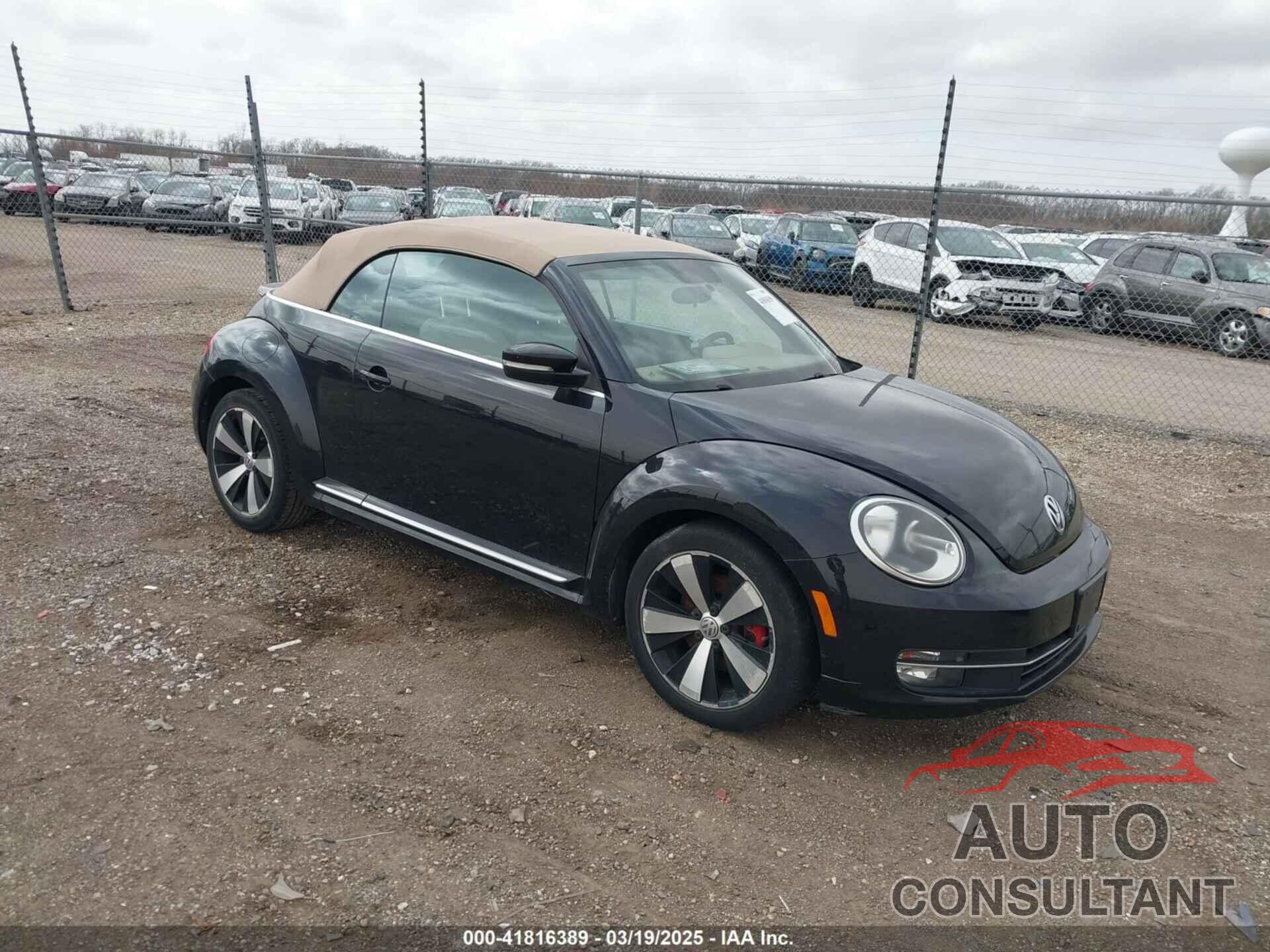 VOLKSWAGEN BEETLE 2013 - 3VW767AT1DM814267