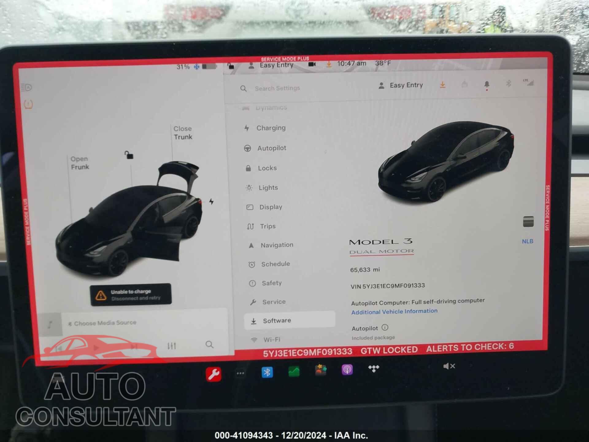 TESLA MODEL 3 2021 - 5YJ3E1EC9MF091333