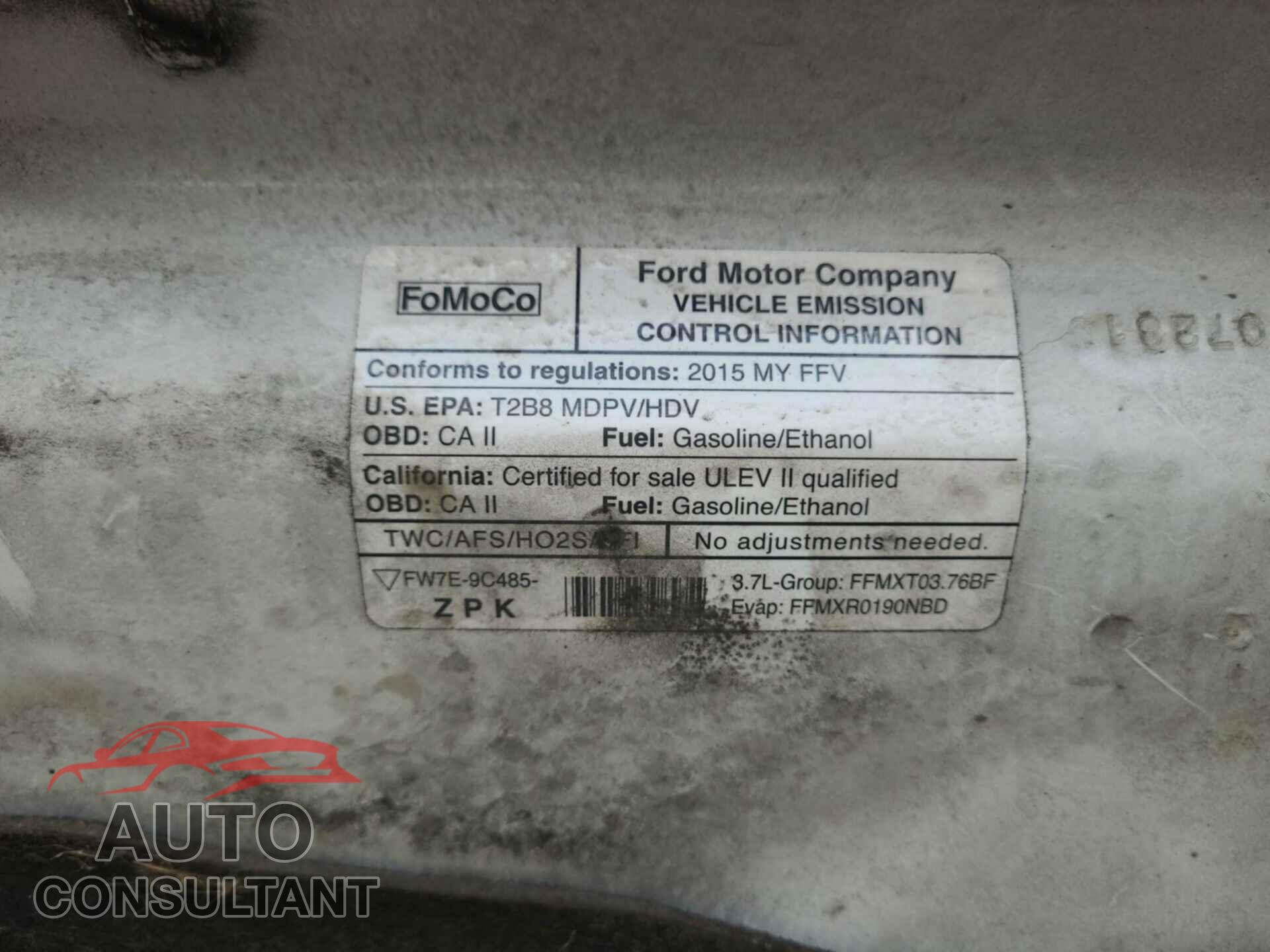 FORD TRANSIT 2015 - 1FTNE2YM3FKB30037