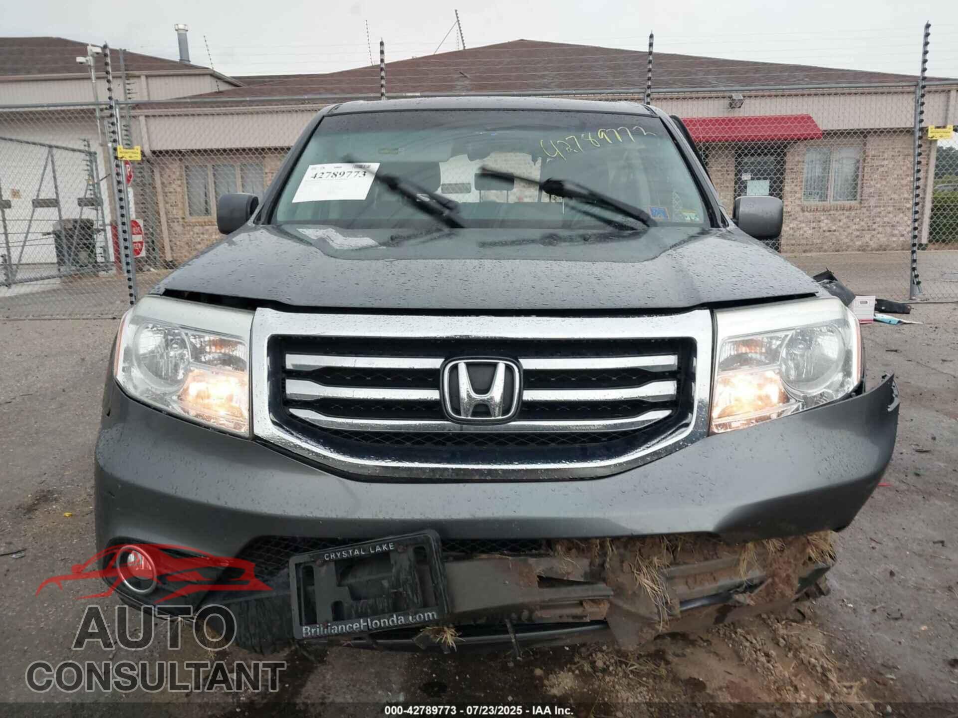 HONDA PILOT 2012 - 5FNYF4H72CB013915
