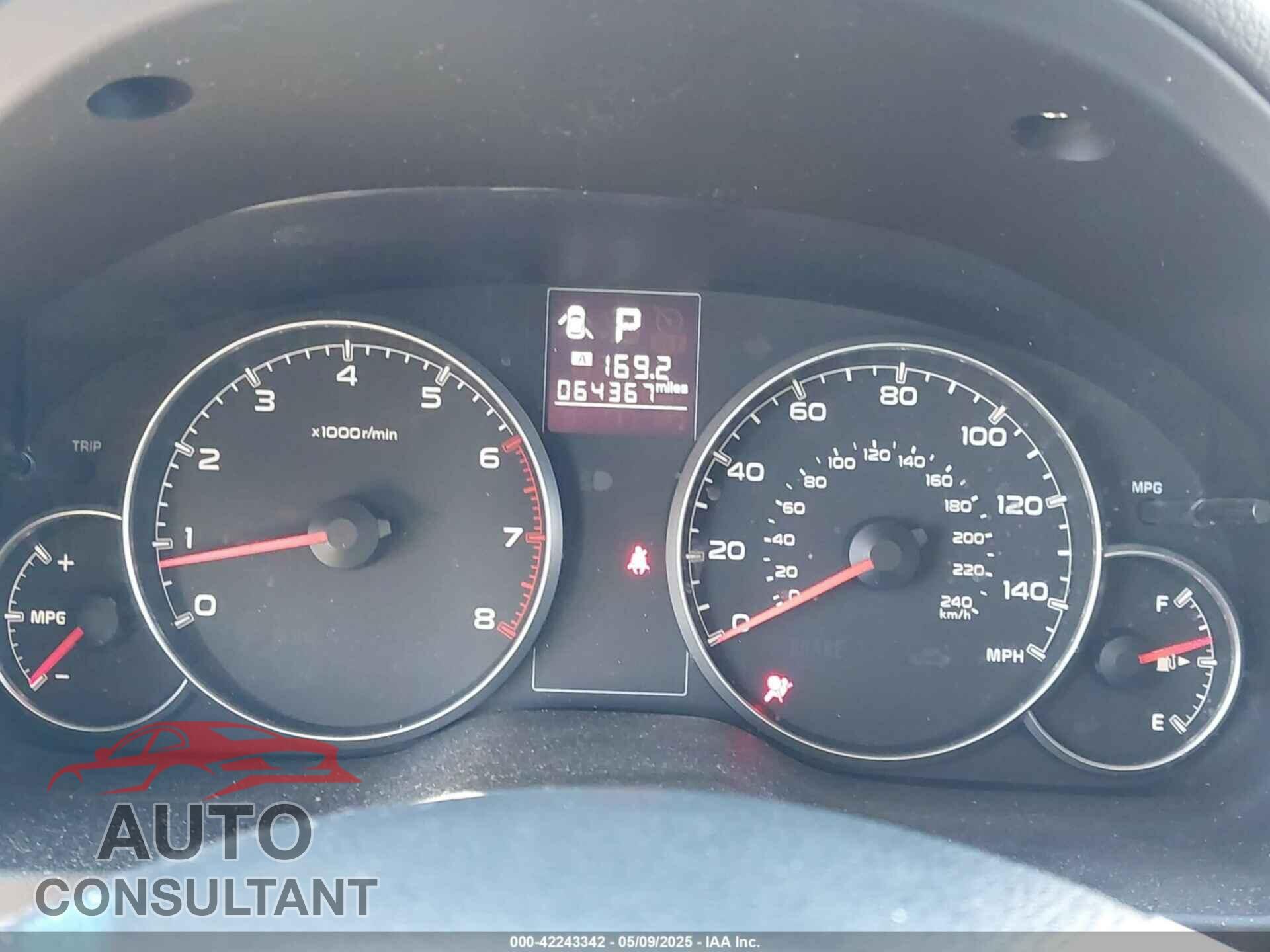 SUBARU OUTBACK 2014 - 4S4BRBCCXE3260276