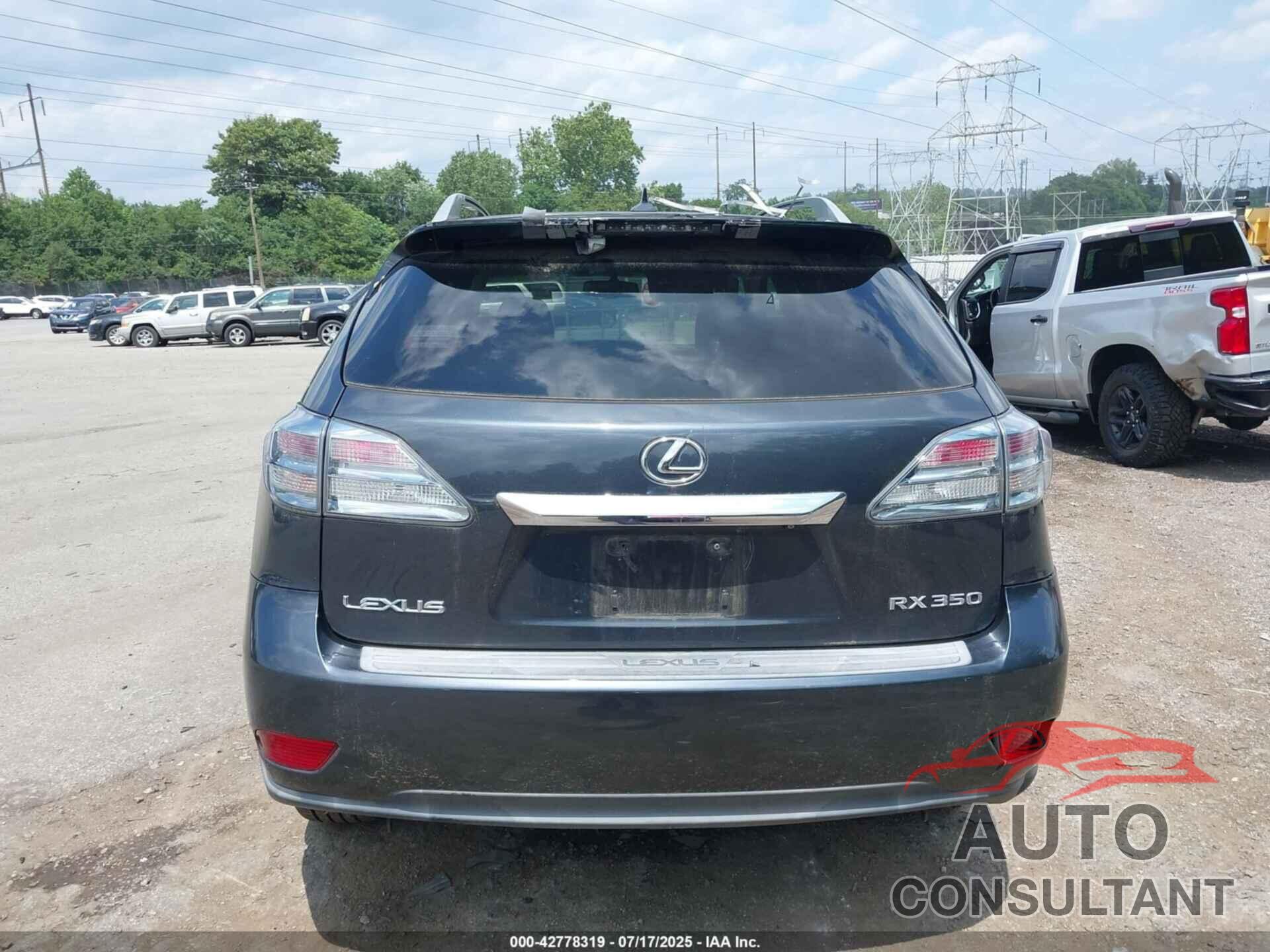 LEXUS RX 350 2010 - 2T2BK1BA5AC030838