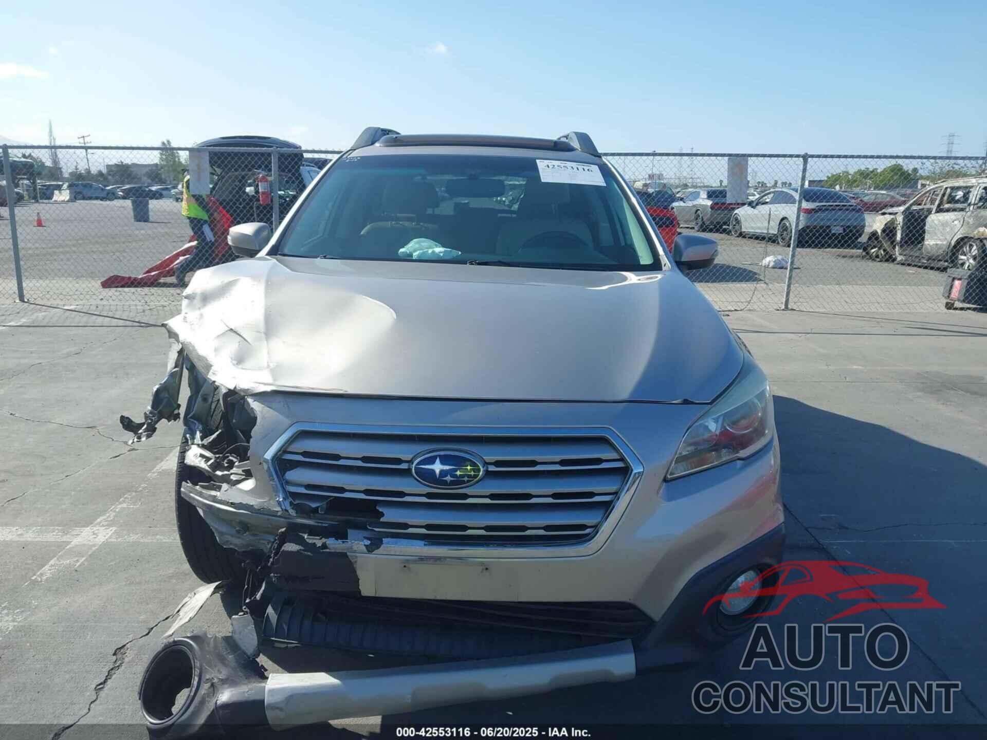 SUBARU OUTBACK 2015 - 4S4BSALC1F3311549